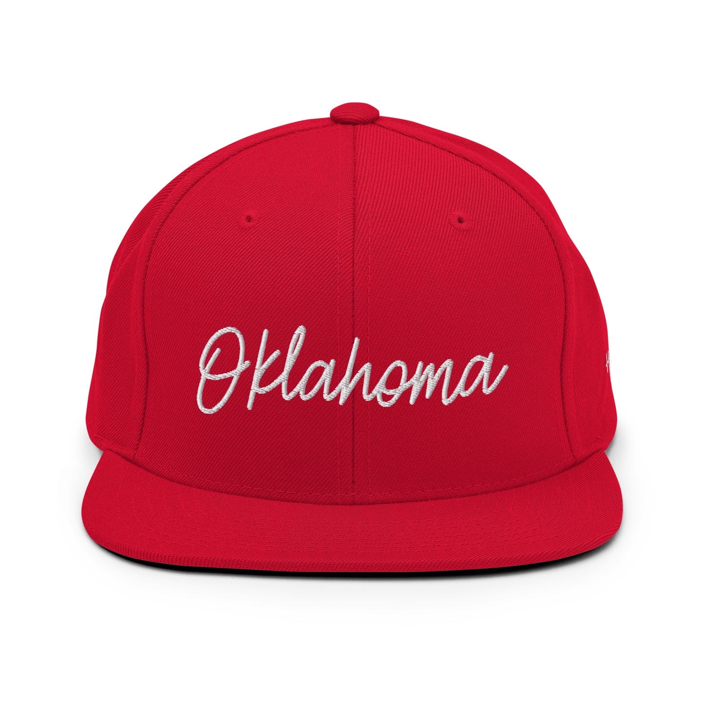 Oklahoma Retro Script 6 Panel Snapback Hat