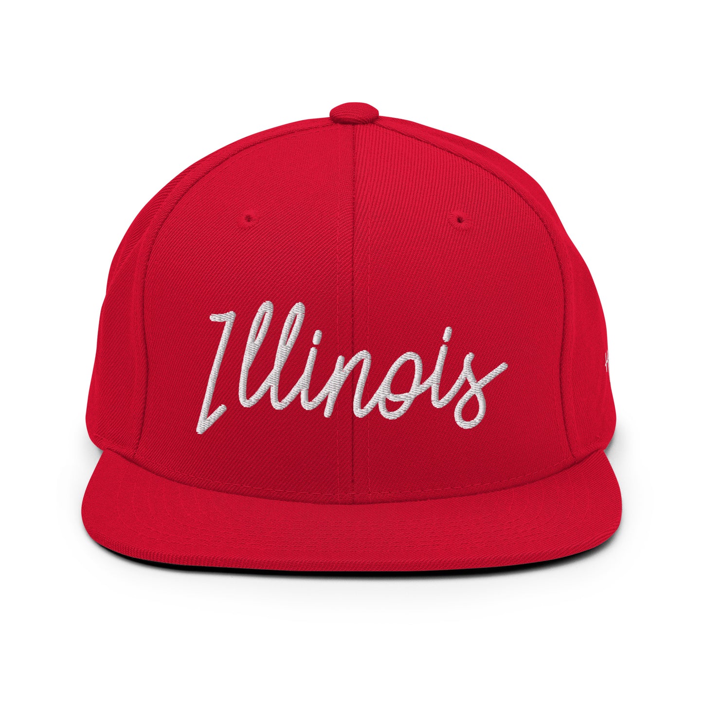 Illinois Retro Script 6 Panel Snapback Hat