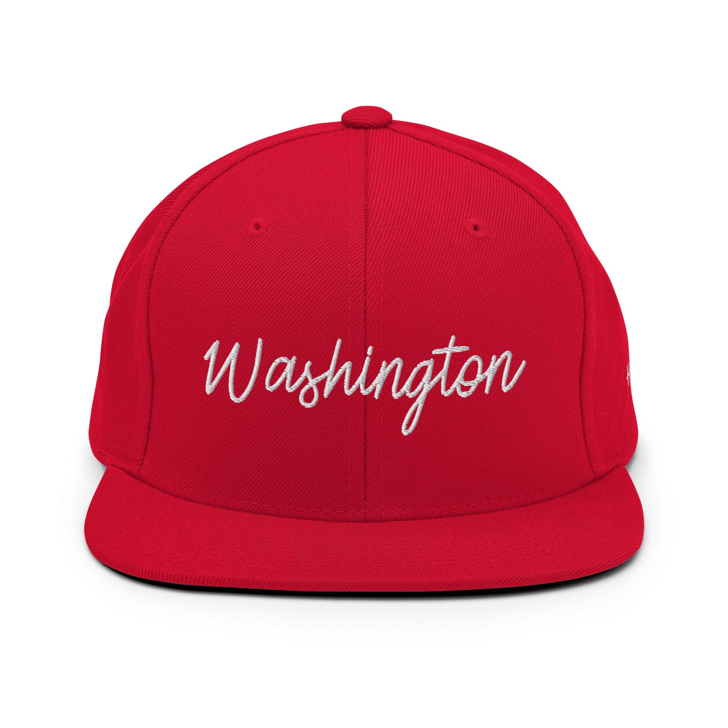 Washington Retro Script 6 Panel Snapback Hat