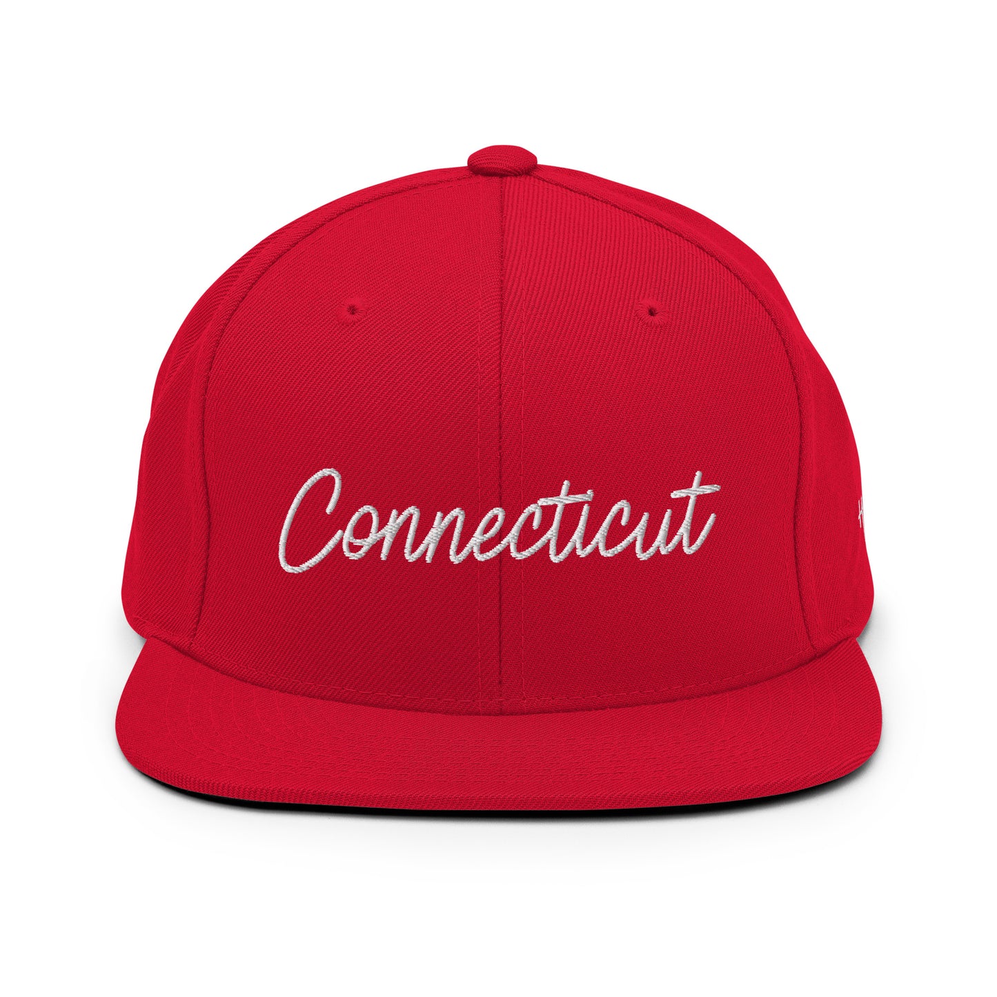 Connecticut Retro Script 6 Panel Snapback Hat
