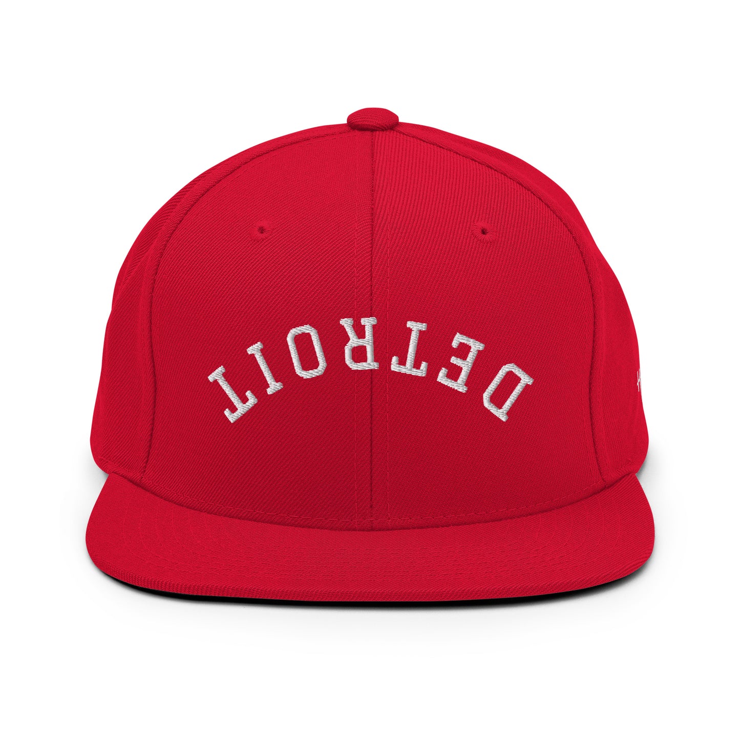 Detroit Upside Down Arch 6 Panel Snapback Hat