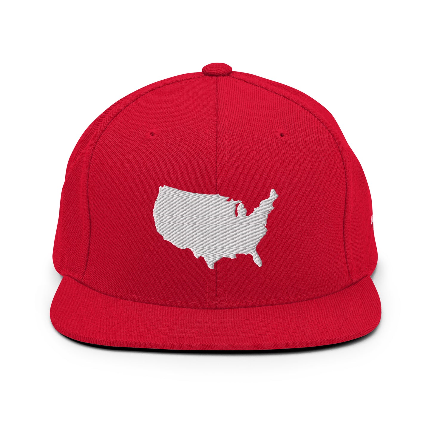 United States USA Silhouette 6 Panel Snapback Hat