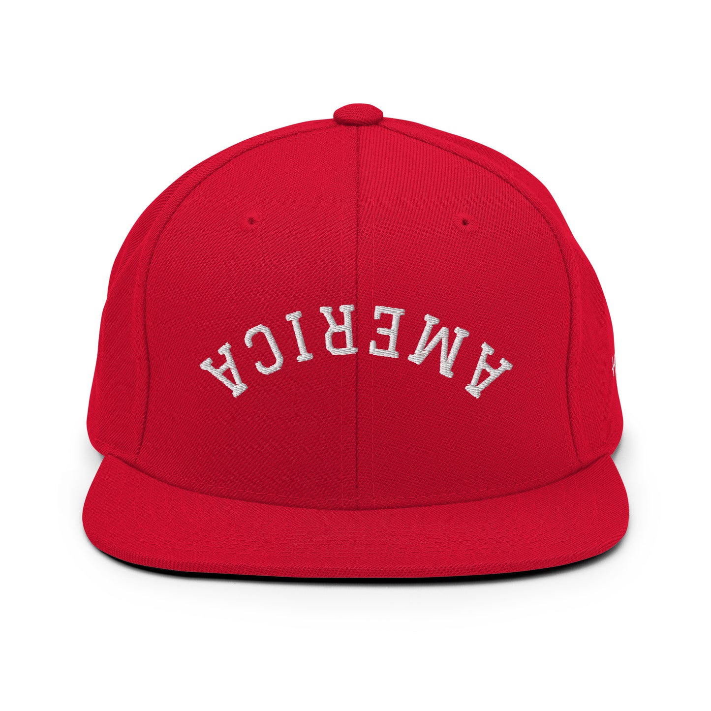 United States USA "America" Upside Down Arch 6 Panel Snapback Hat