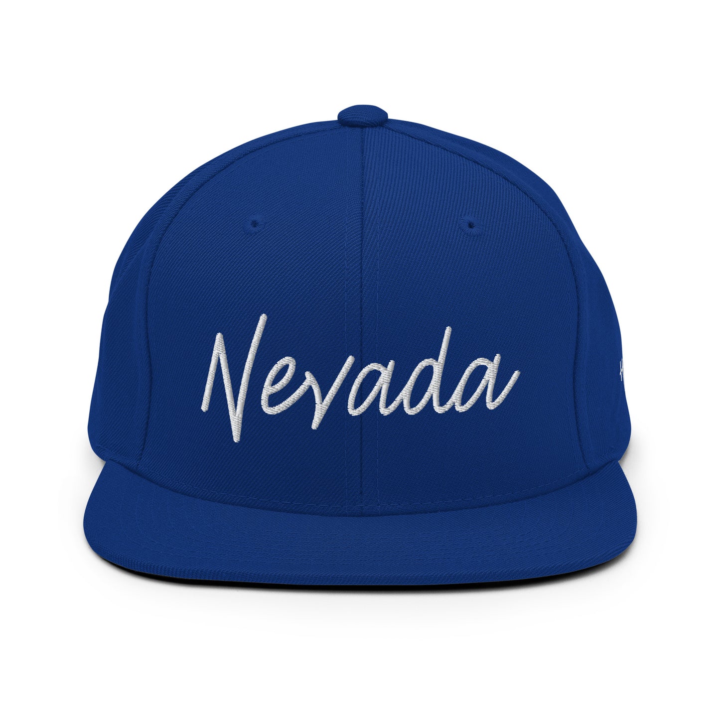 Nevada Retro Script 6 Panel Snapback Hat