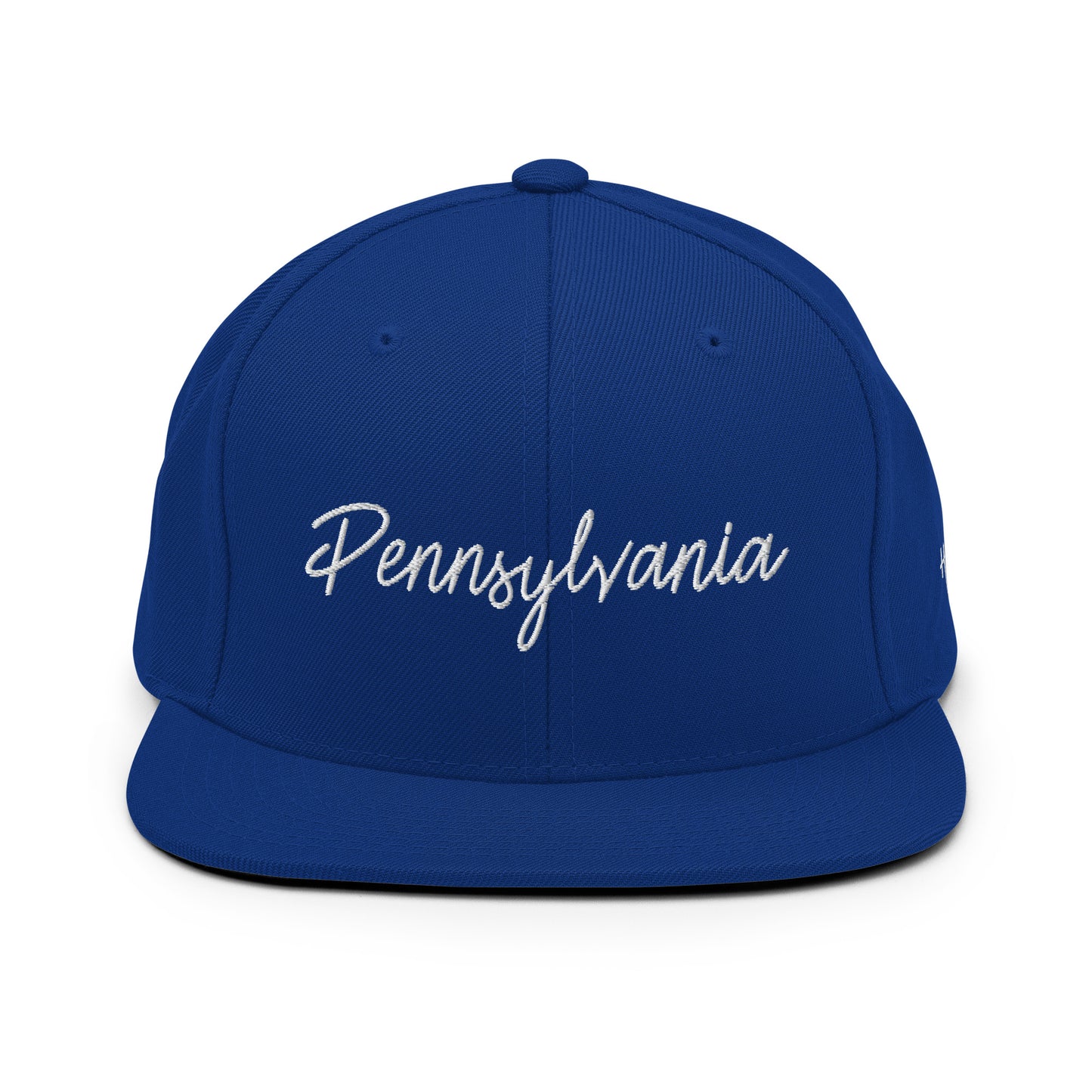 Pennsylvania Retro Script 6 Panel Snapback Hat