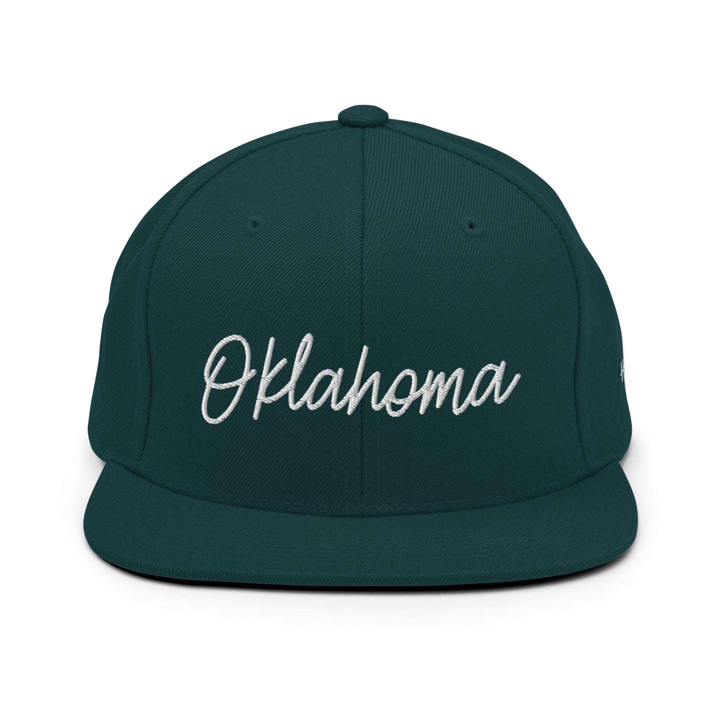 Oklahoma Retro Script 6 Panel Snapback Hat