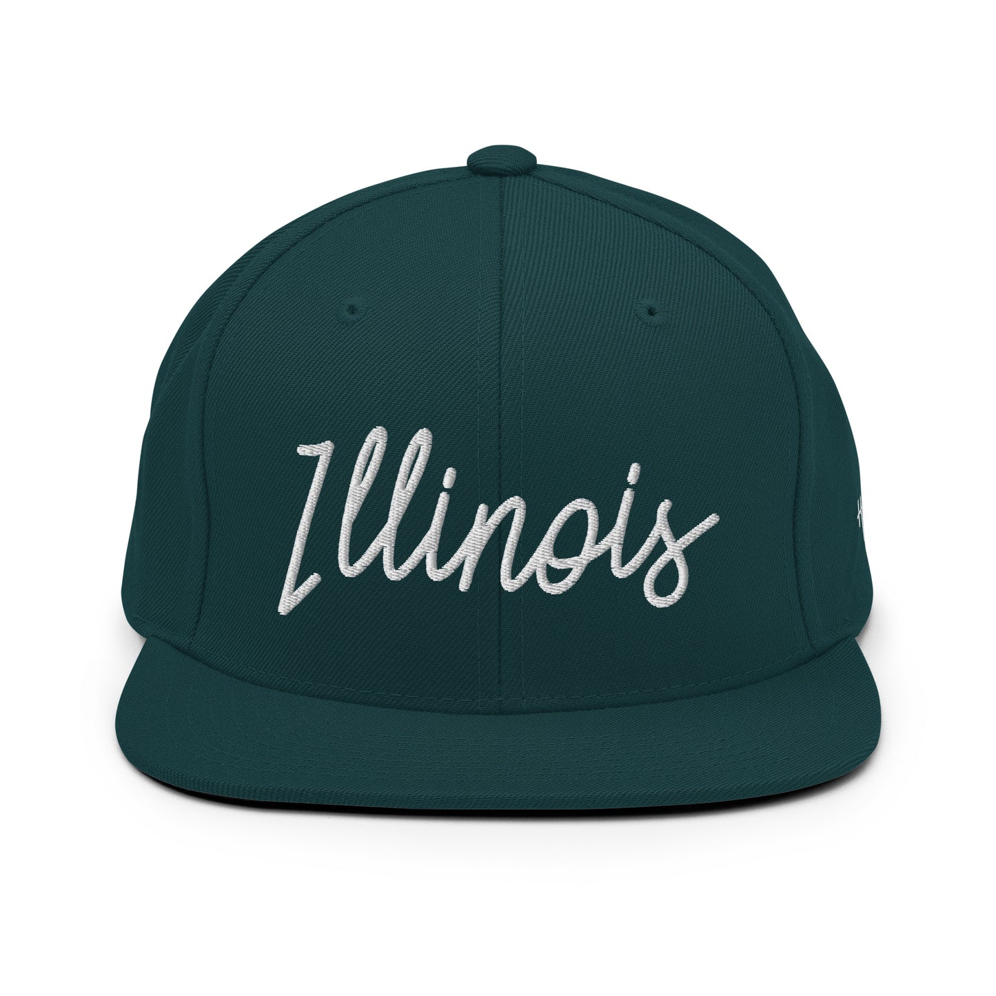 Illinois Retro Script 6 Panel Snapback Hat