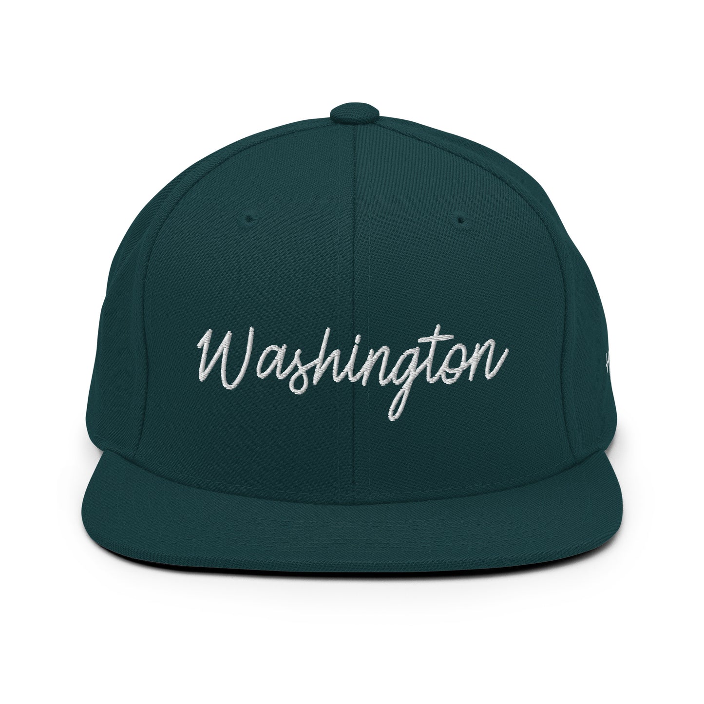 Washington Retro Script 6 Panel Snapback Hat