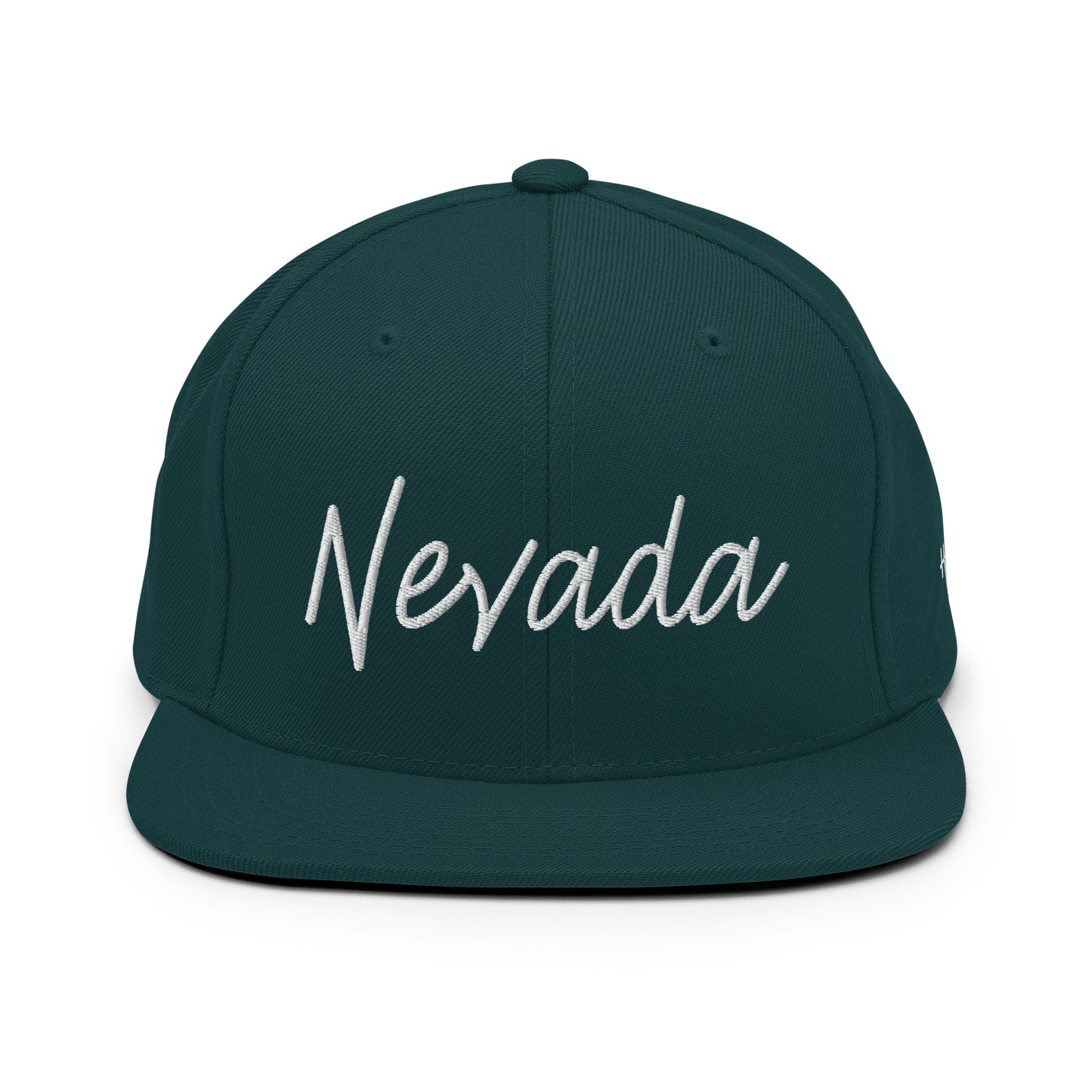 Nevada Retro Script 6 Panel Snapback Hat