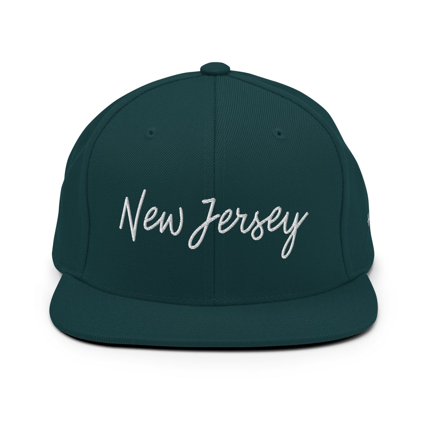 New Jersey Retro Script 6 Panel Snapback Hat