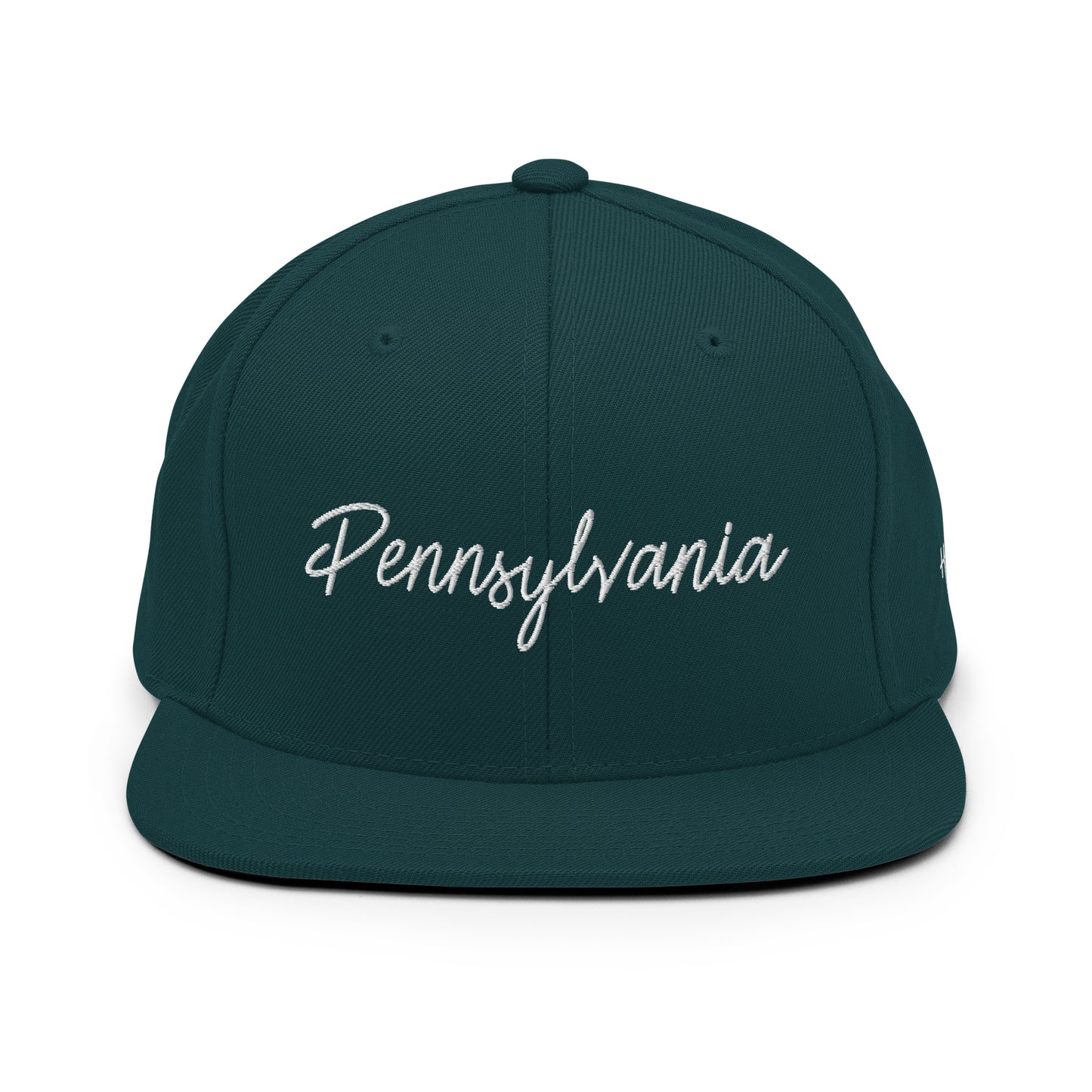 Pennsylvania Retro Script 6 Panel Snapback Hat