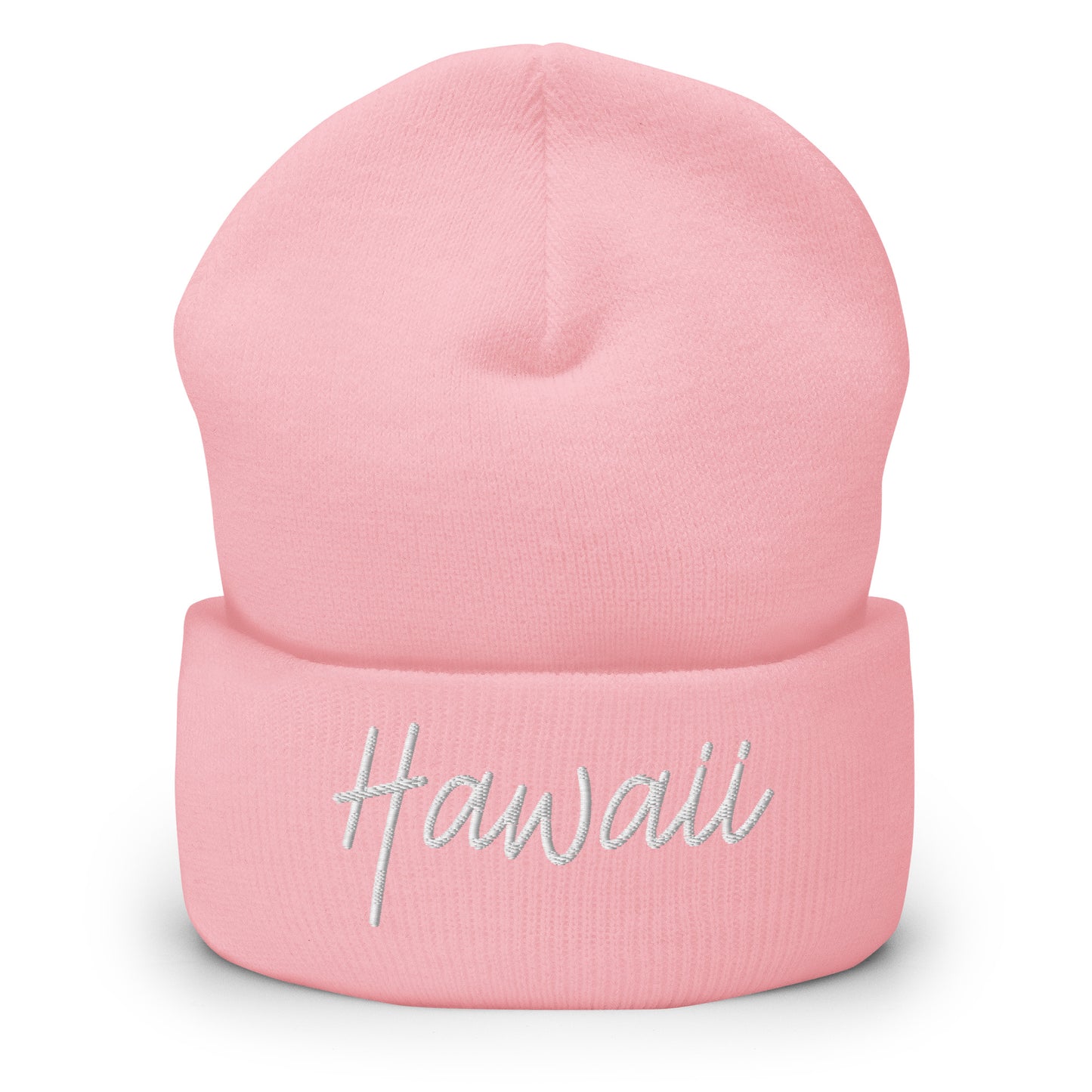 Hawaii Retro Script Cuffed Beanie Hat