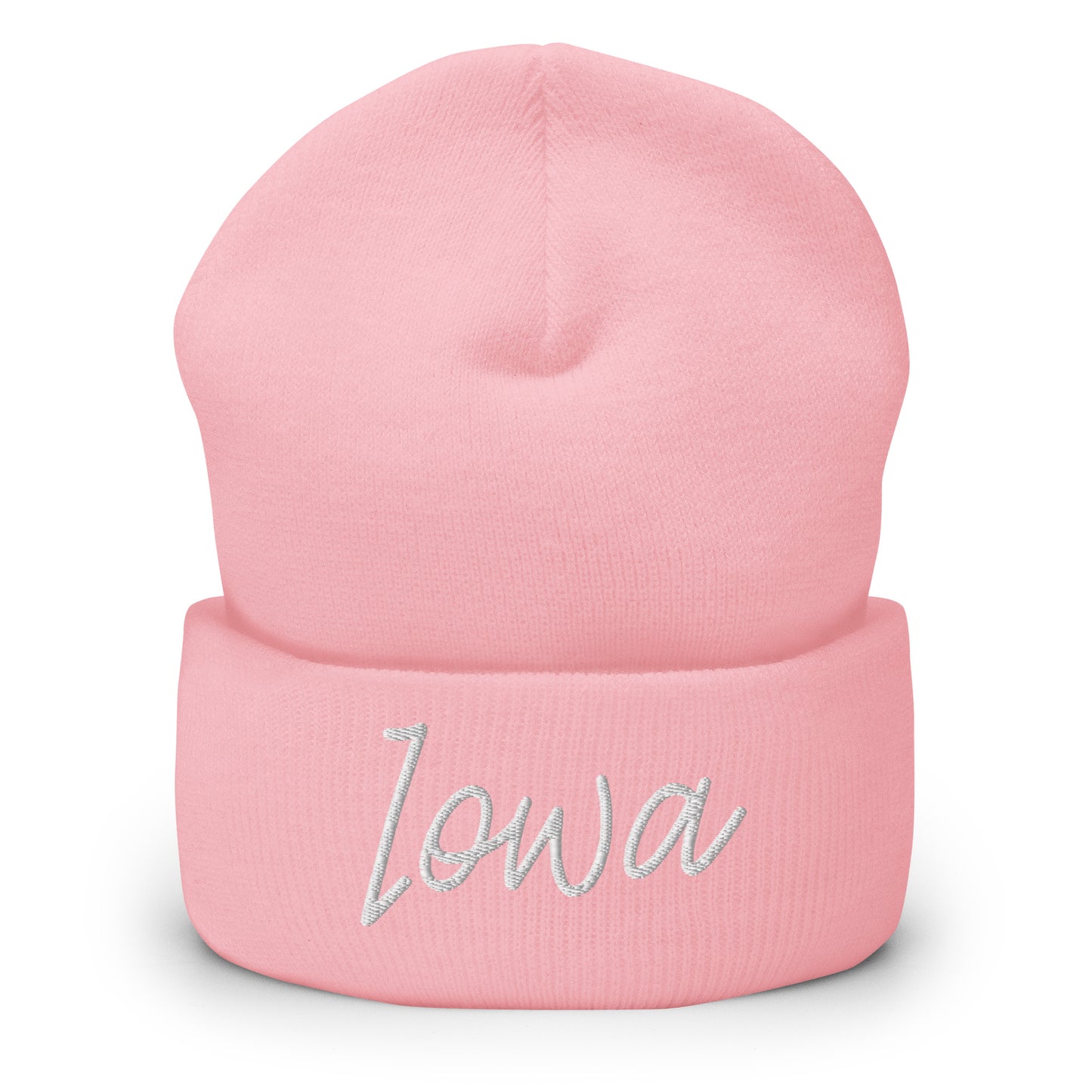 Iowa Retro Script Cuffed Beanie Hat