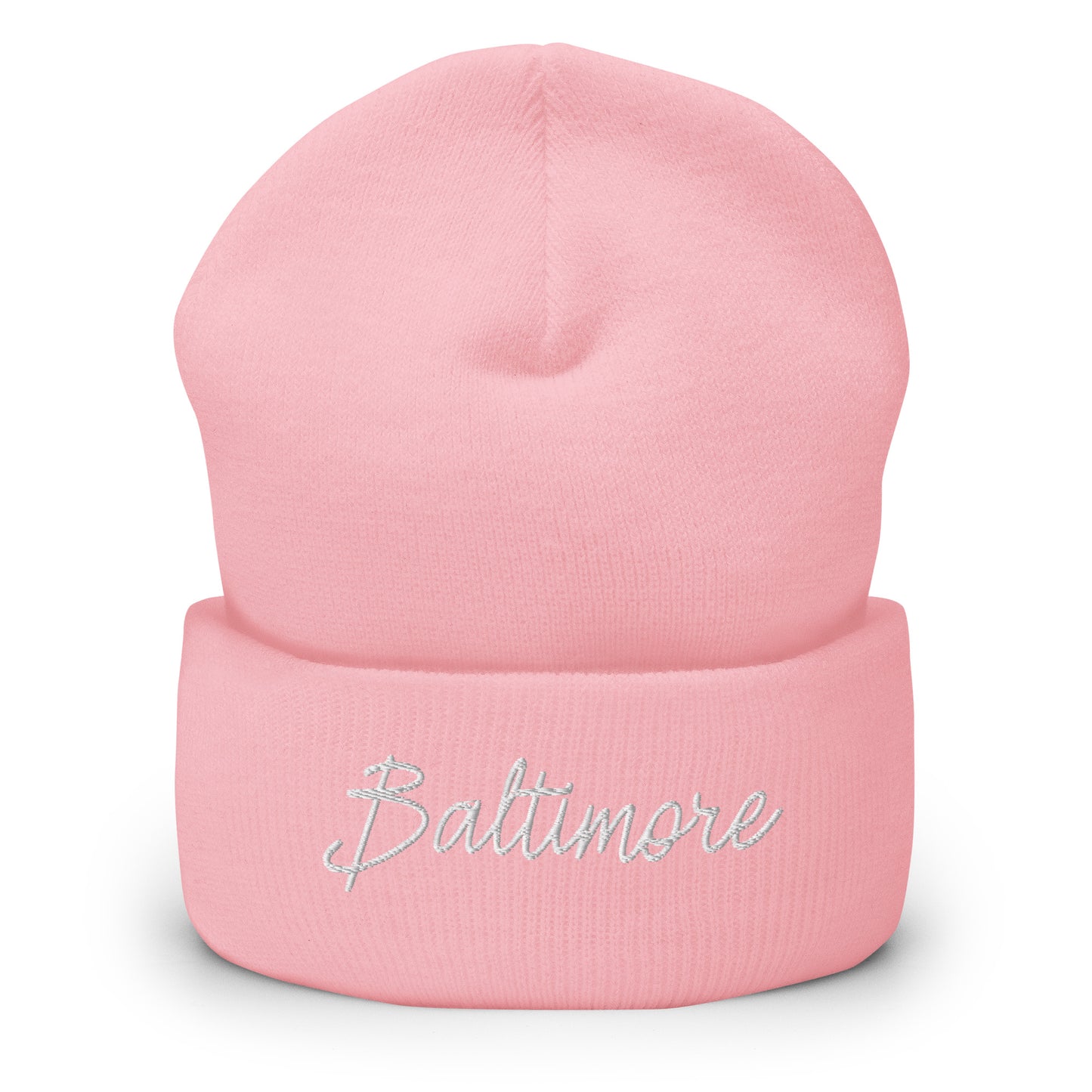 Baltimore Retro Script Cuffed Beanie Hat