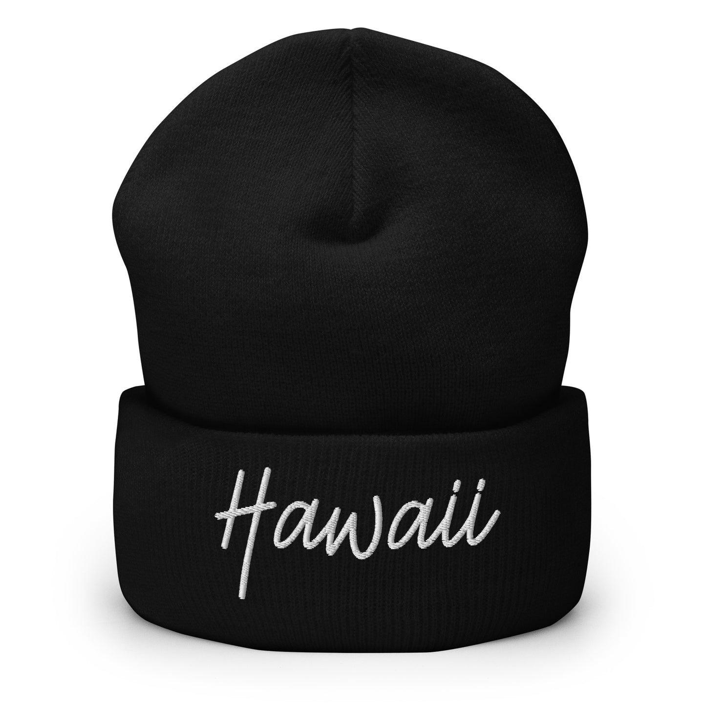 Hawaii Retro Script Cuffed Beanie Hat