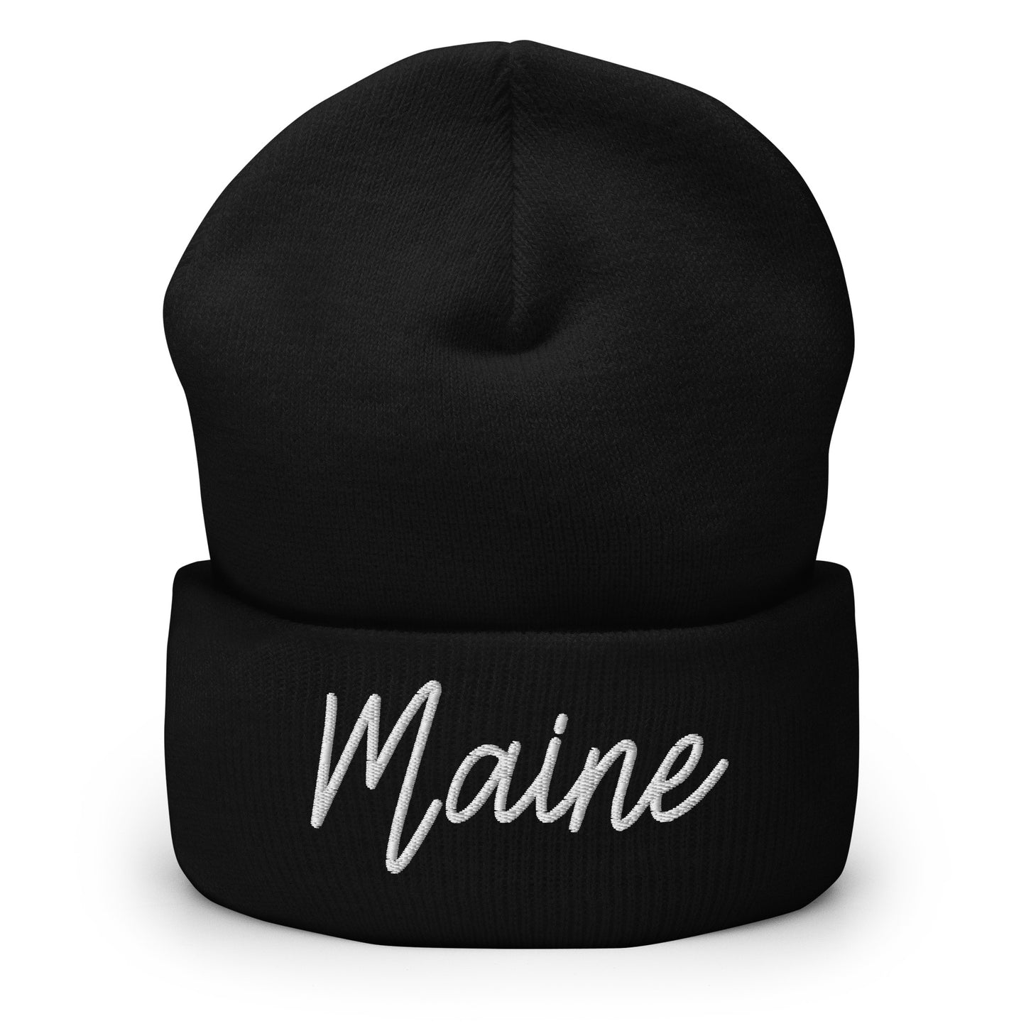 Maine Retro Script Cuffed Beanie Hat