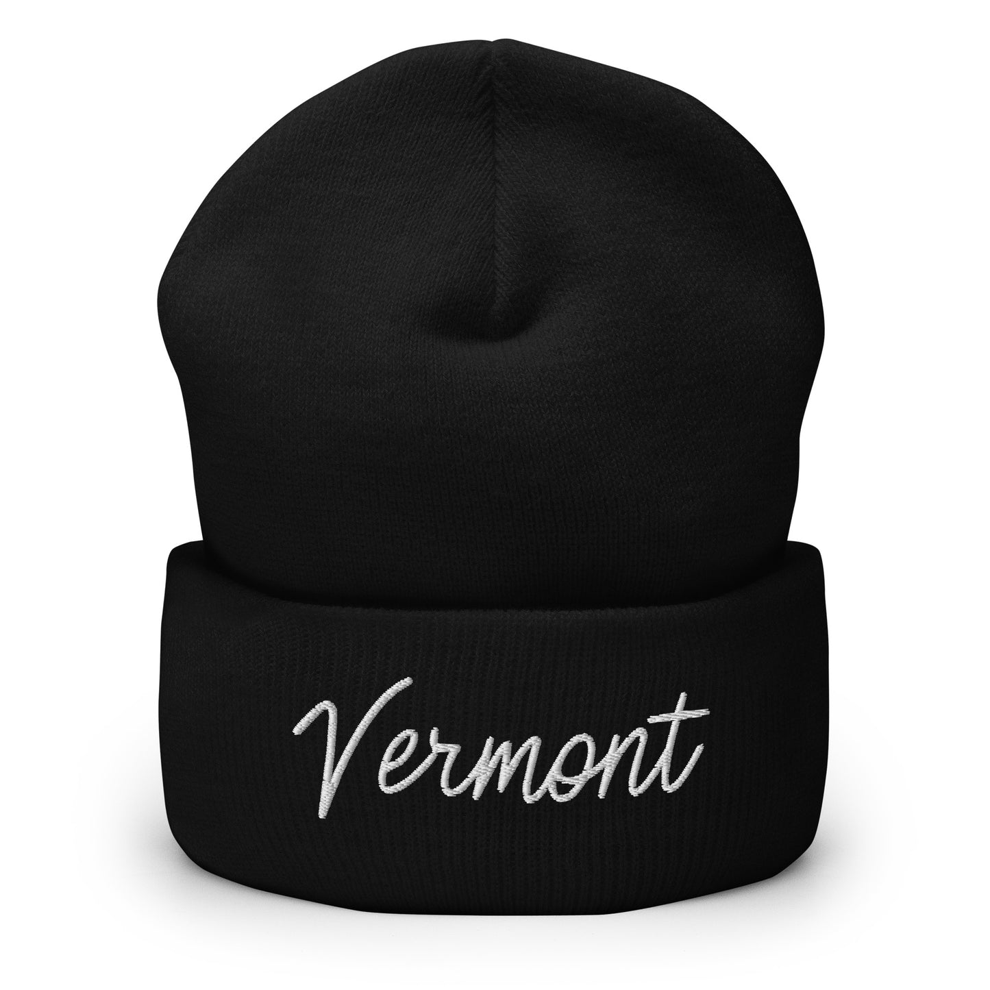 Vermont Retro Script Cuffed Beanie Hat