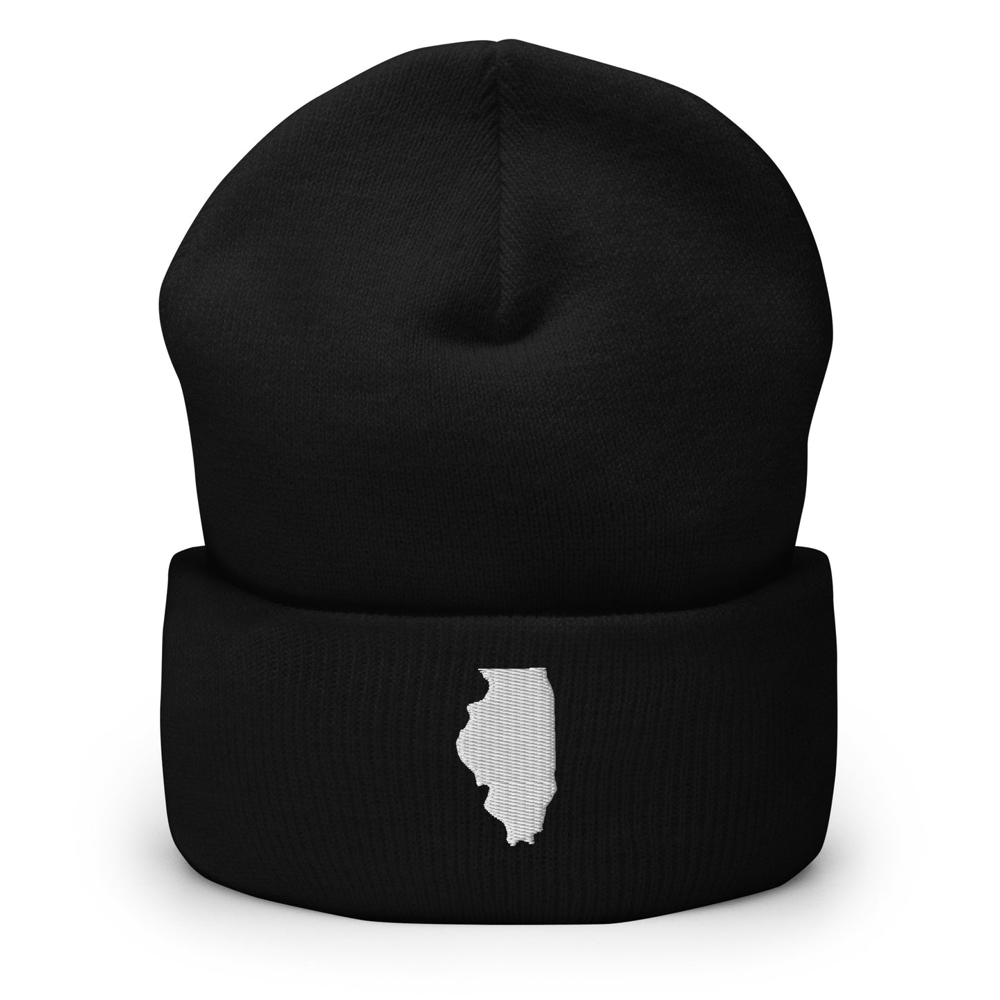 Illinois State Silhouette Cuffed Beanie Hat