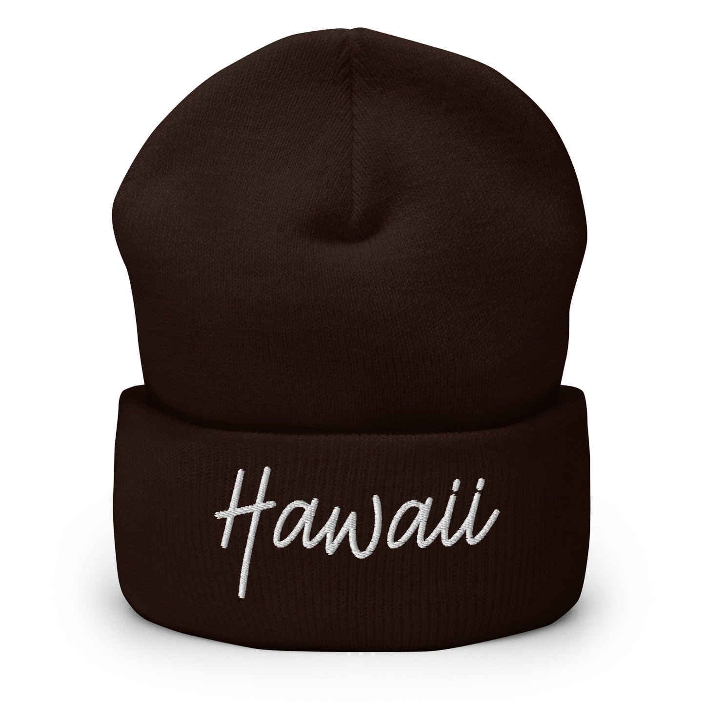 Hawaii Retro Script Cuffed Beanie Hat