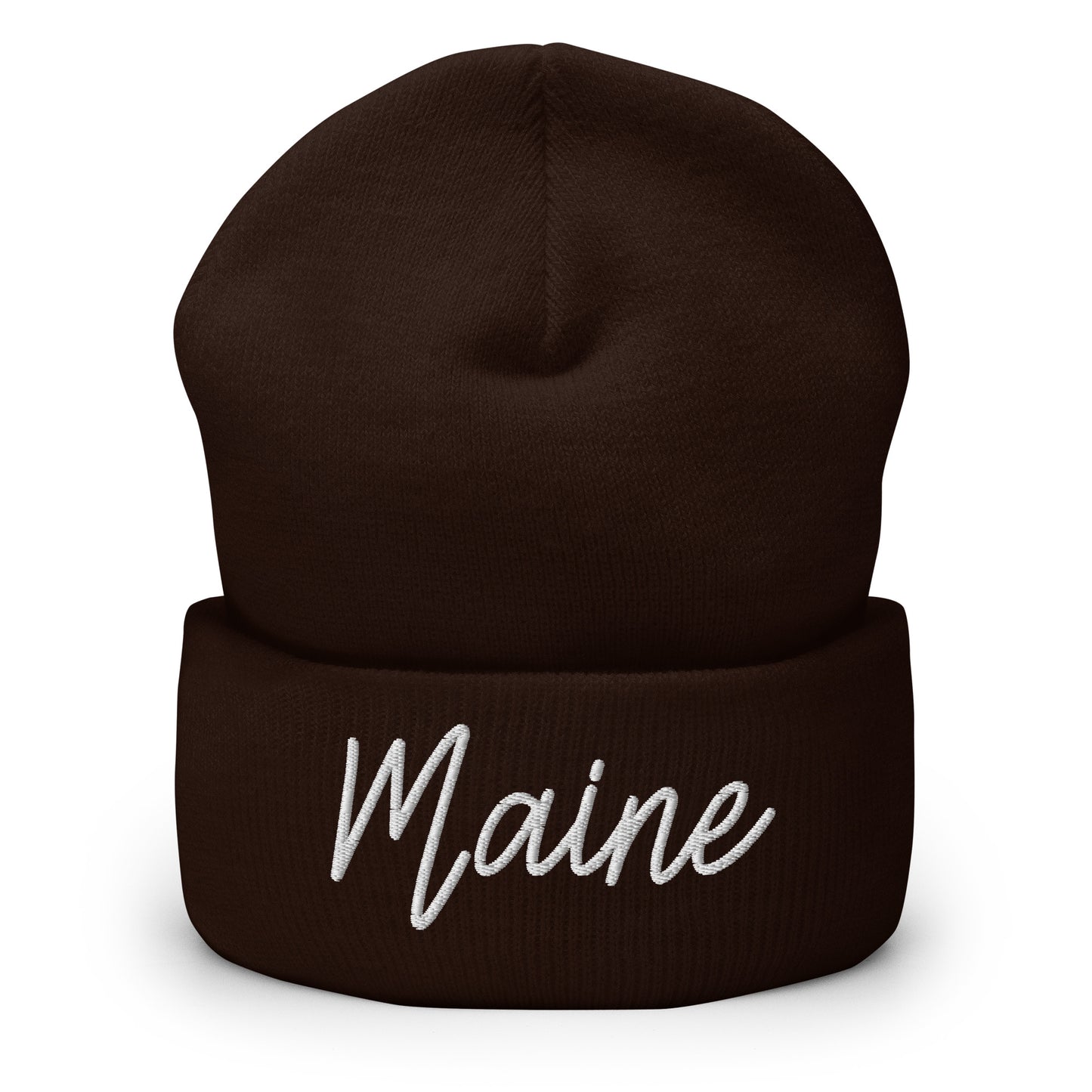Maine Retro Script Cuffed Beanie Hat