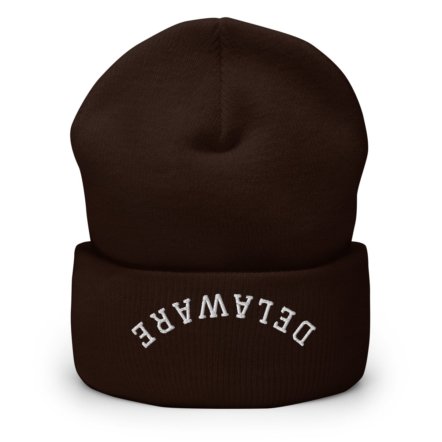 Delaware Upside Down Arch Cuffed Beanie Hat