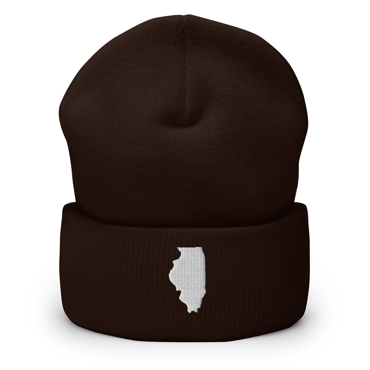 Illinois State Silhouette Cuffed Beanie Hat