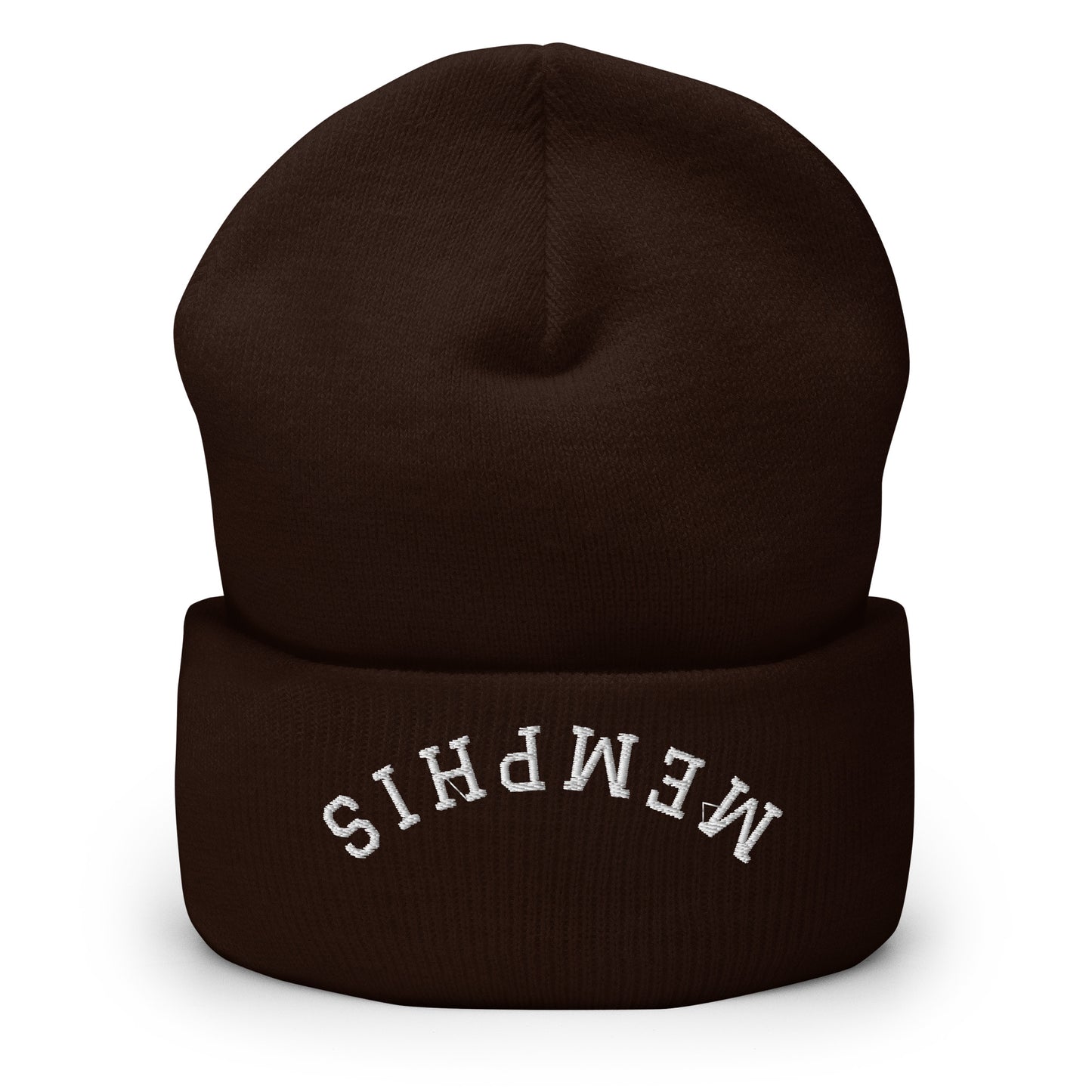 Memphis Upside Down Arch Cuffed Beanie Hat