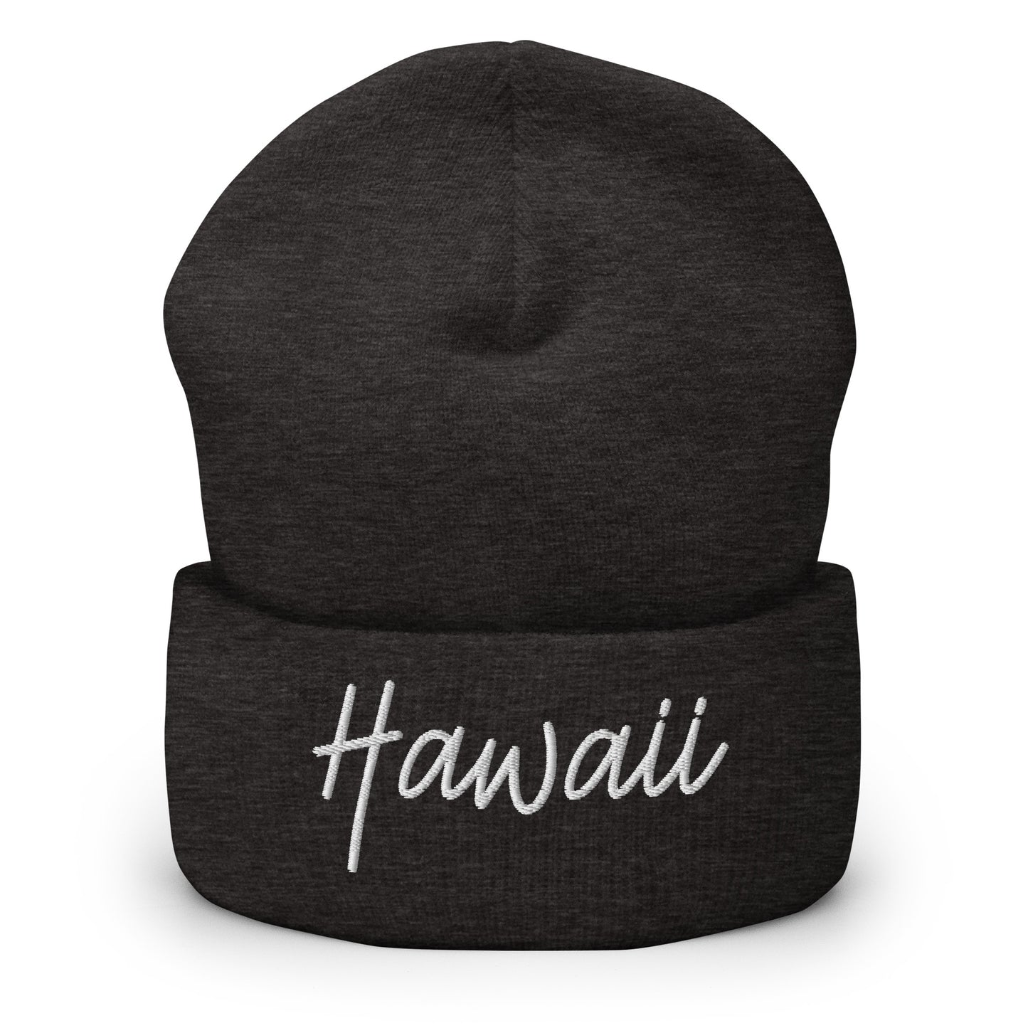 Hawaii Retro Script Cuffed Beanie Hat