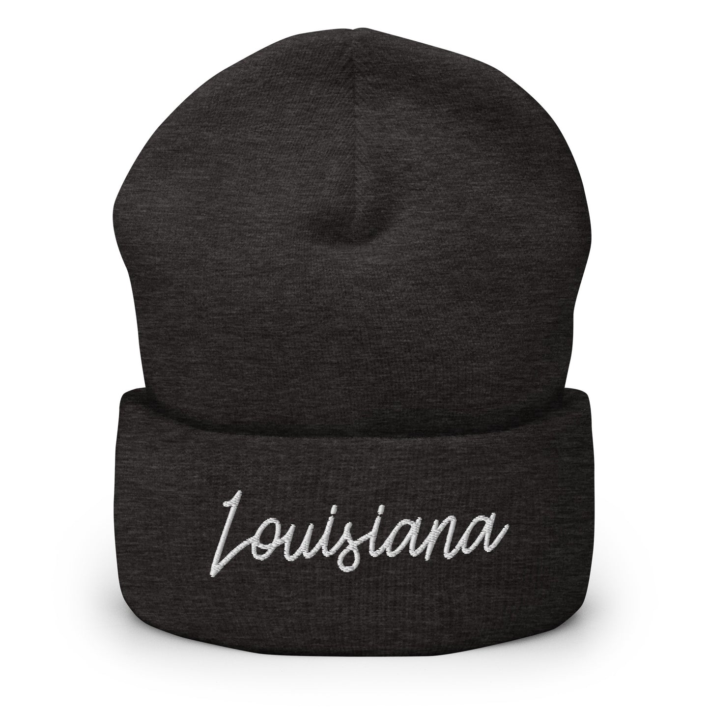Louisiana Retro Script Cuffed Beanie Hat
