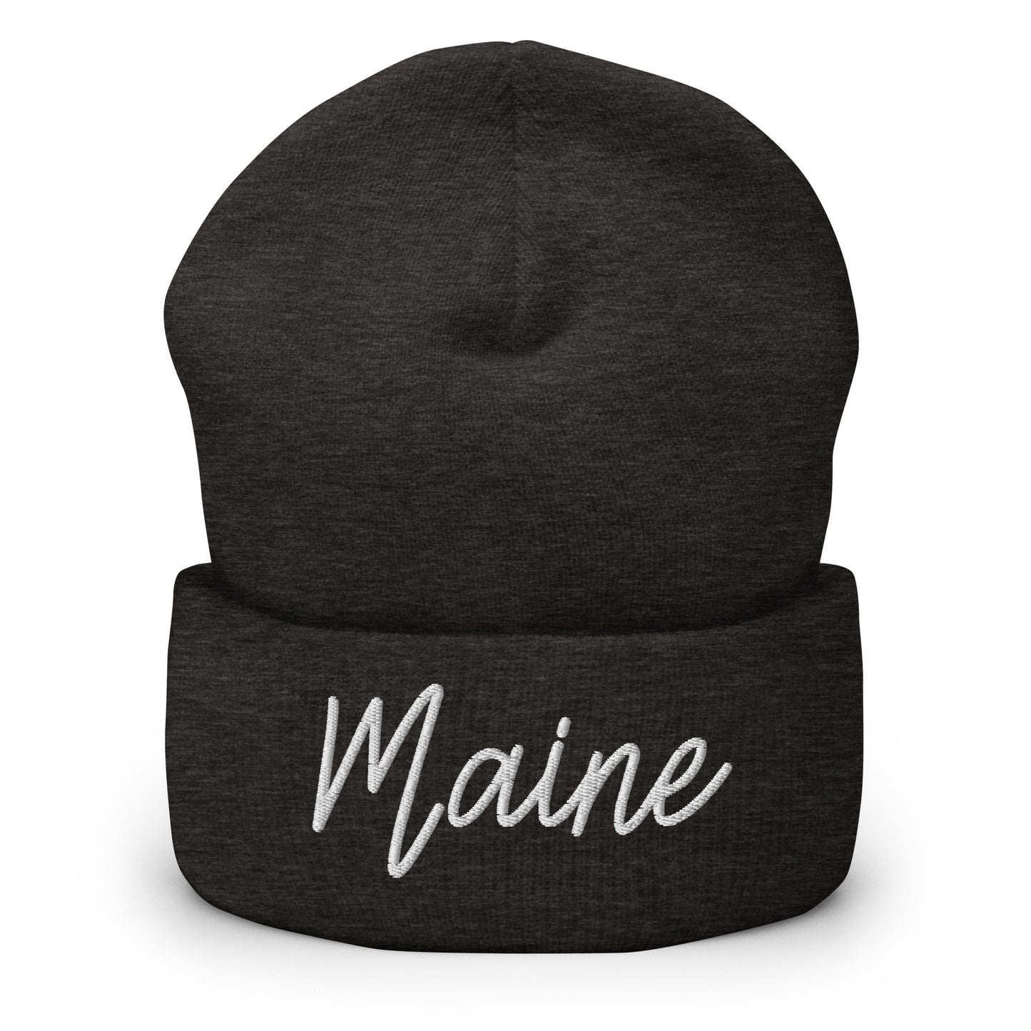 Maine Retro Script Cuffed Beanie Hat