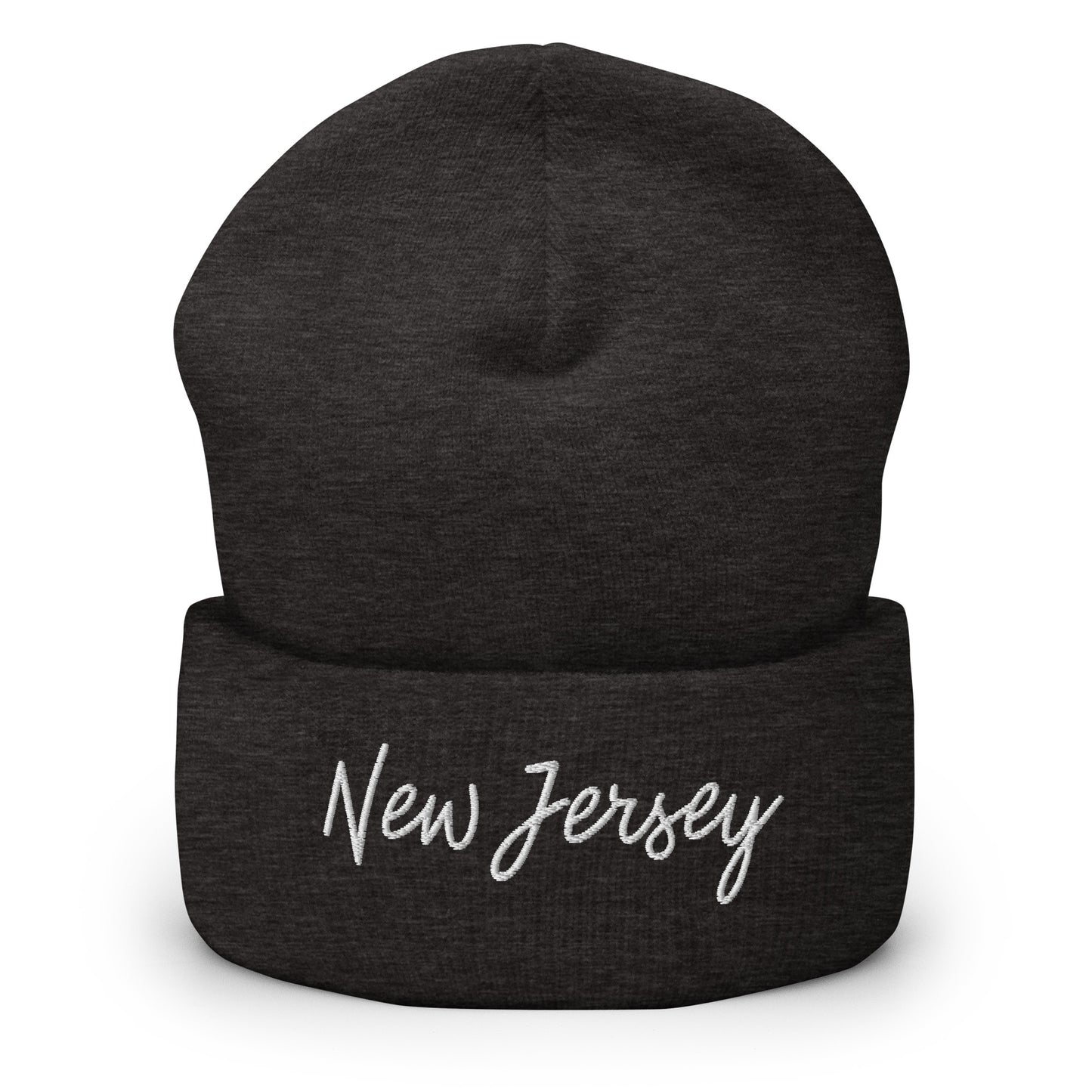 New Jersey Retro Script Cuffed Beanie Hat