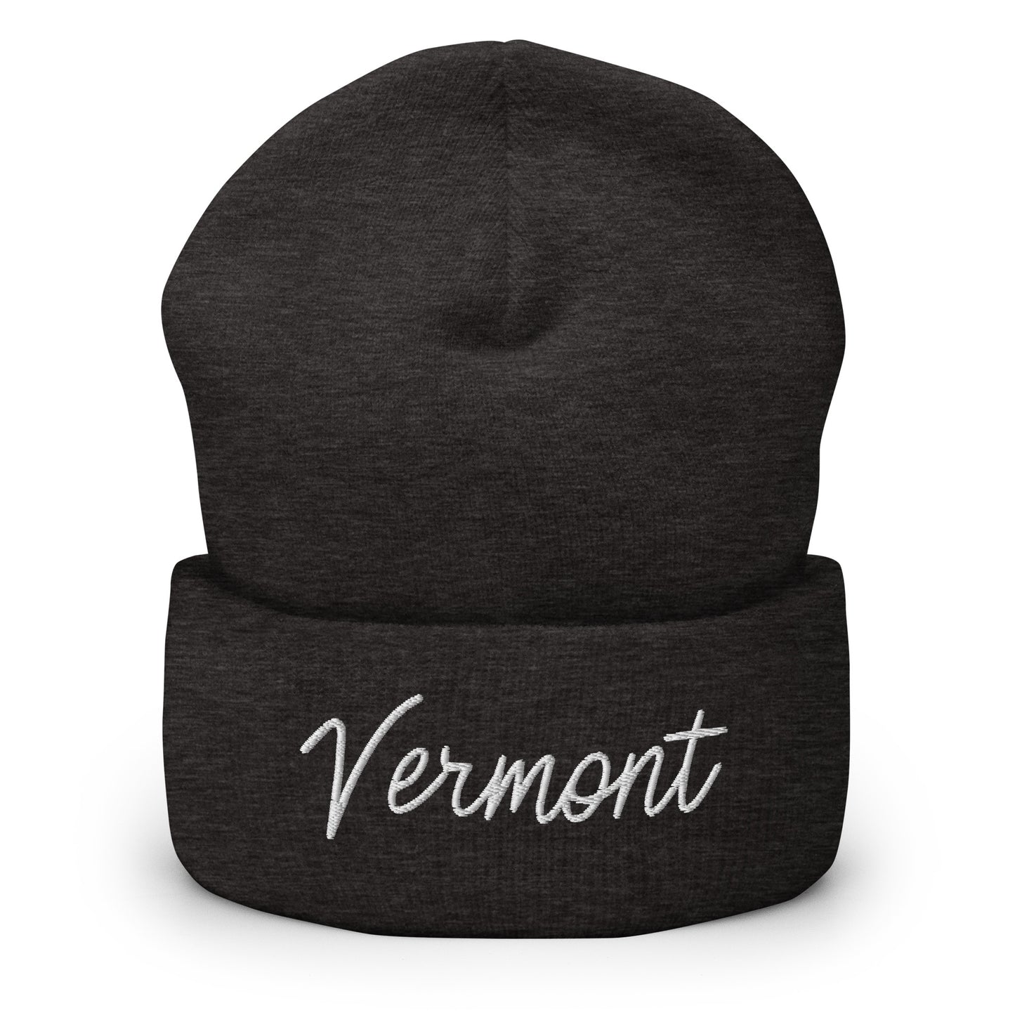 Vermont Retro Script Cuffed Beanie Hat