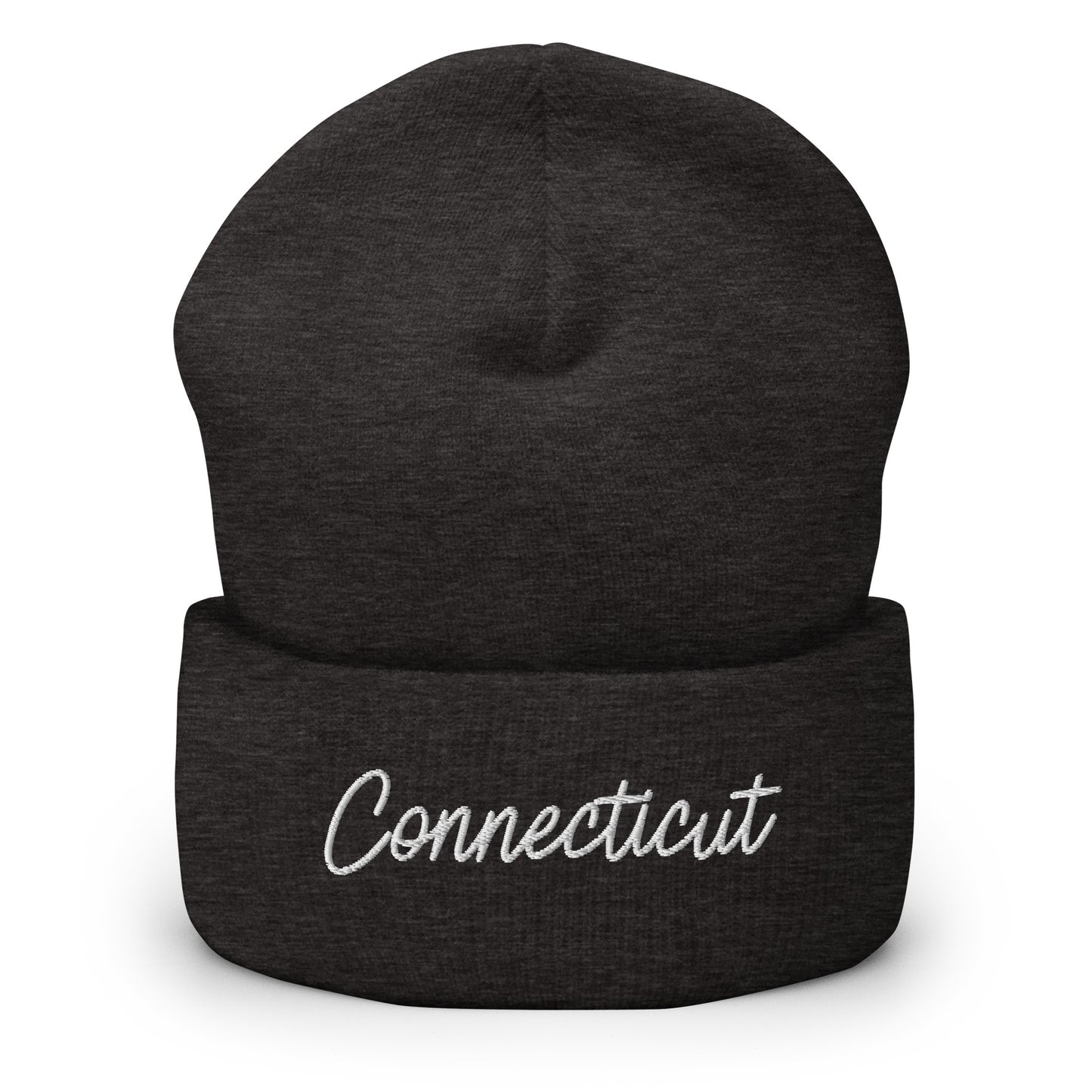 Connecticut Retro Script Cuffed Beanie Hat