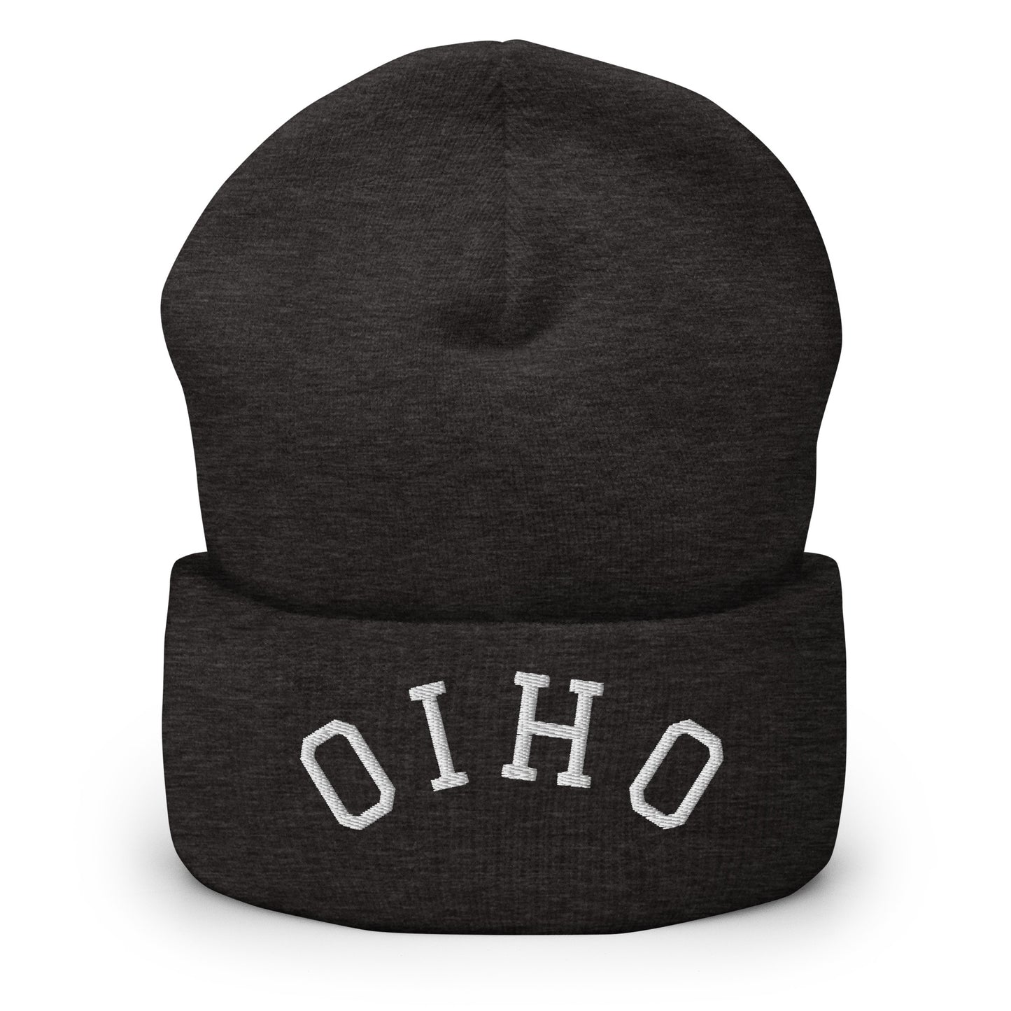 Ohio Upside Down Arch Cuffed Beanie Hat