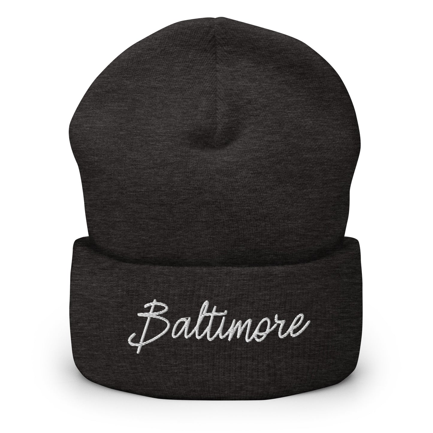 Baltimore Retro Script Cuffed Beanie Hat