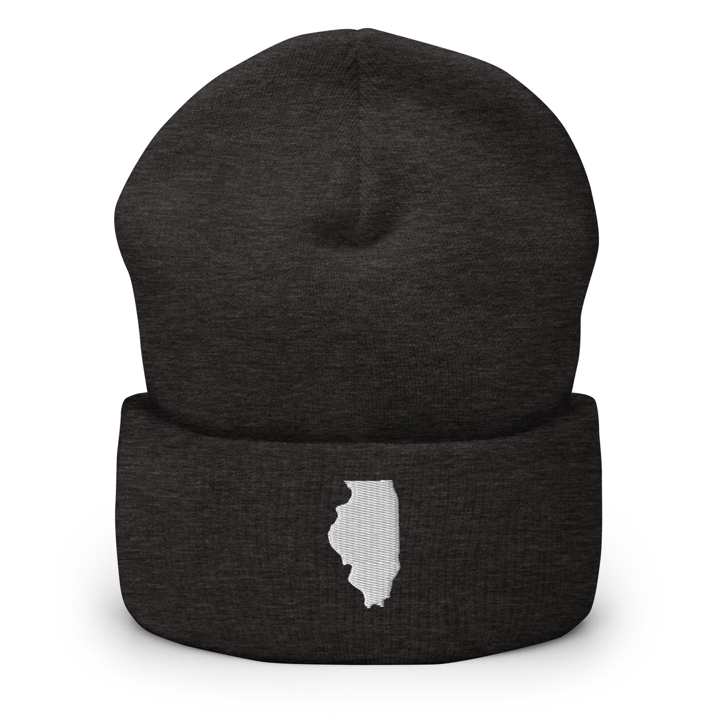 Illinois State Silhouette Cuffed Beanie Hat