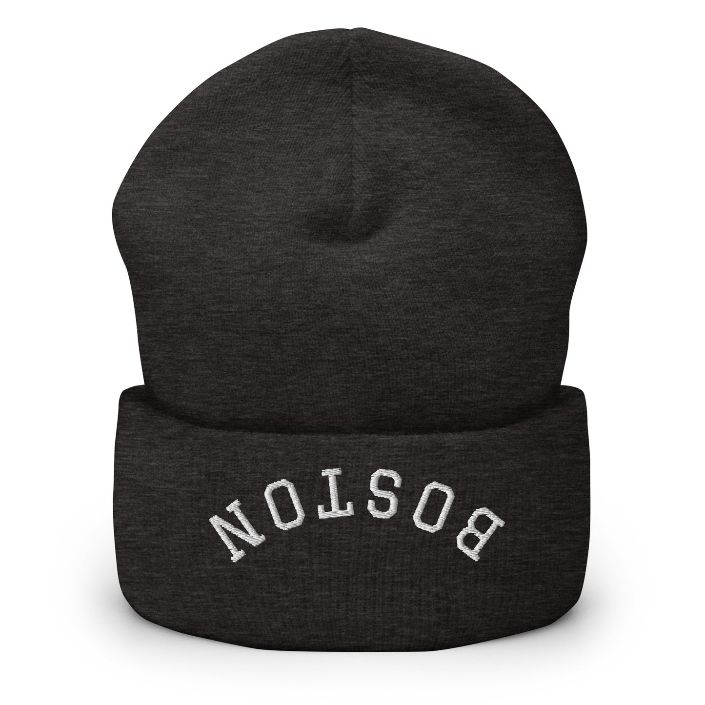 Boston Upside Down Arch Cuffed Beanie Hat