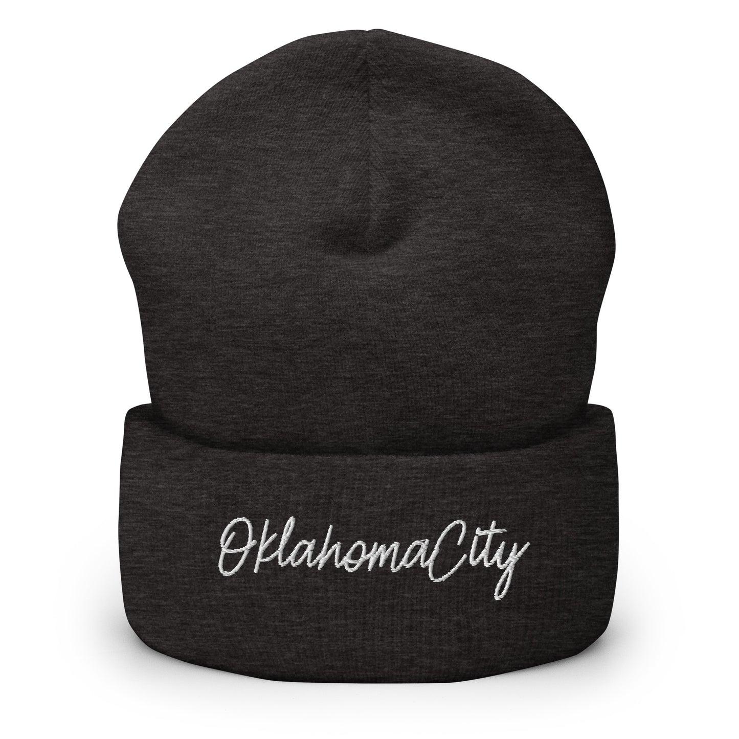 Oklahoma City Retro Script Cuffed Beanie Hat