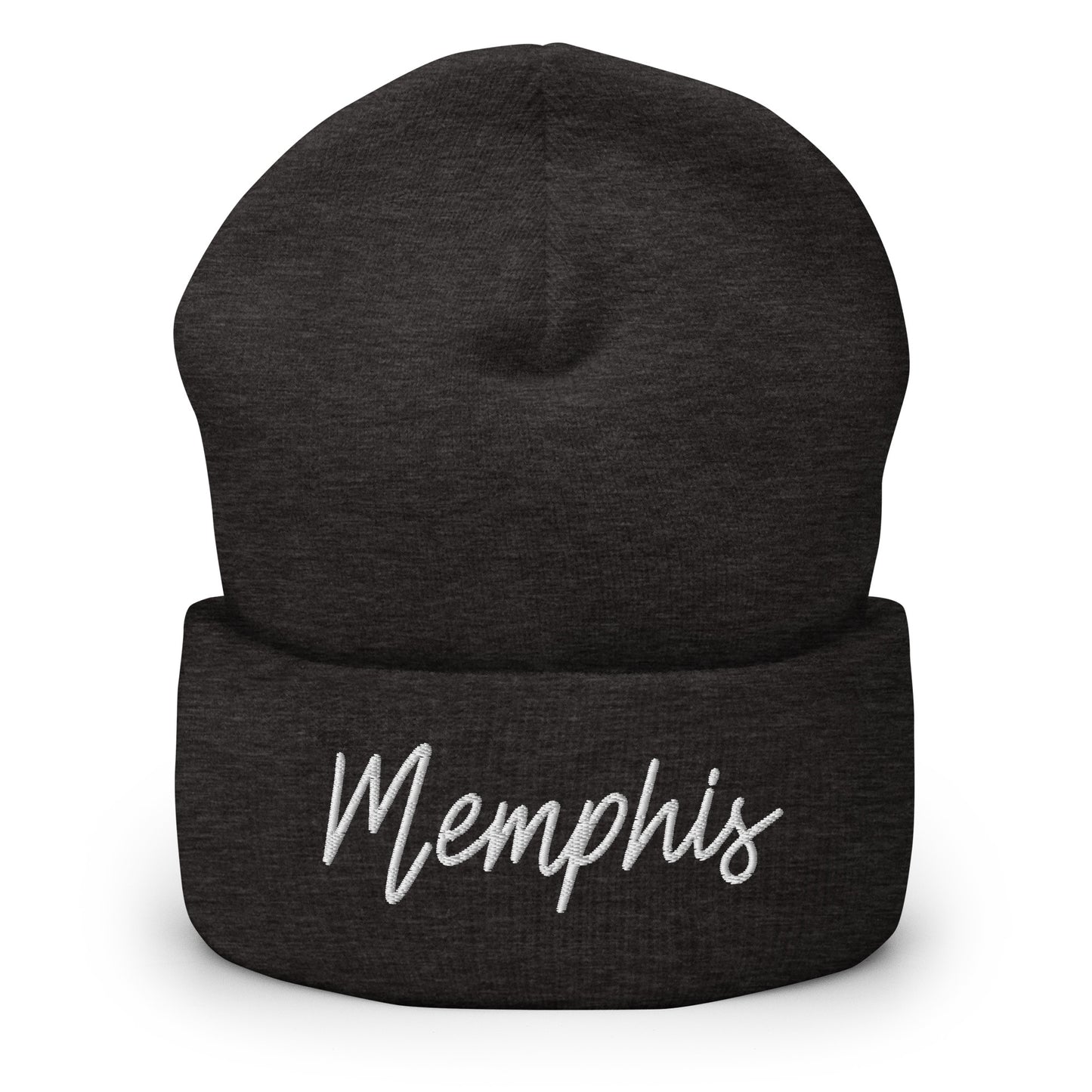 Memphis Retro Script Cuffed Beanie Hat