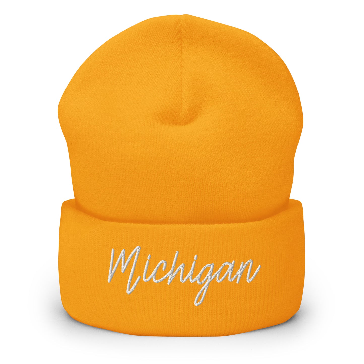 Michigan Retro Script Cuffed Beanie Hat