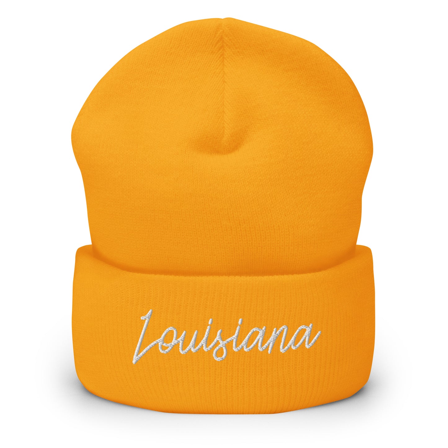 Louisiana Retro Script Cuffed Beanie Hat