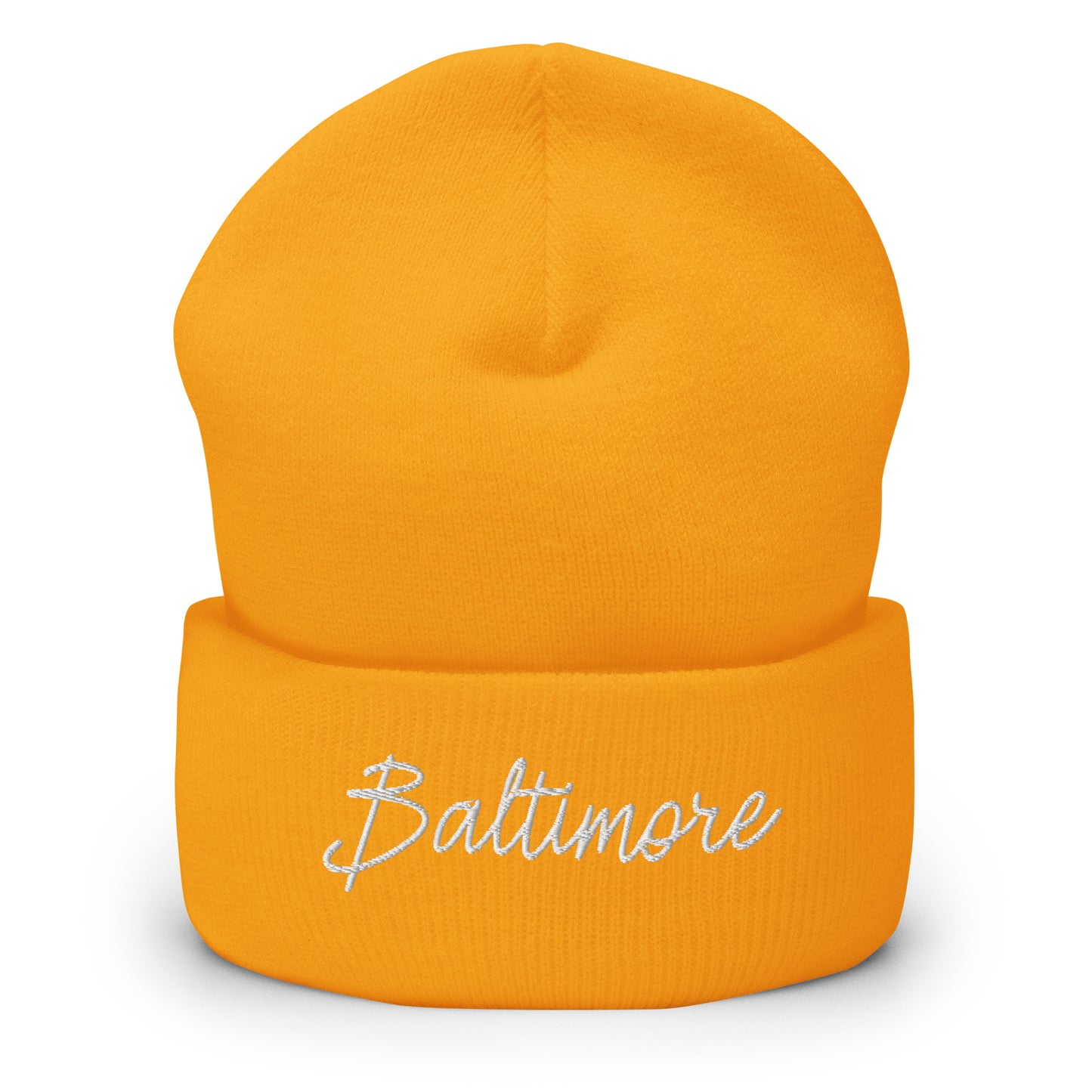 Baltimore Retro Script Cuffed Beanie Hat