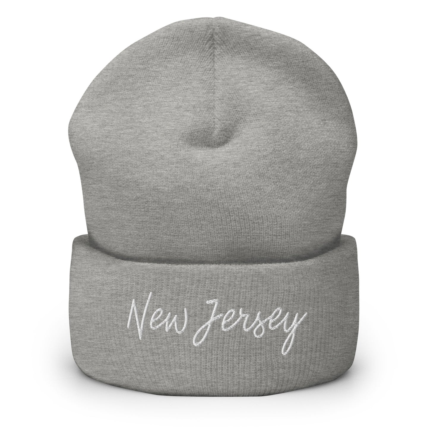 New Jersey Retro Script Cuffed Beanie Hat