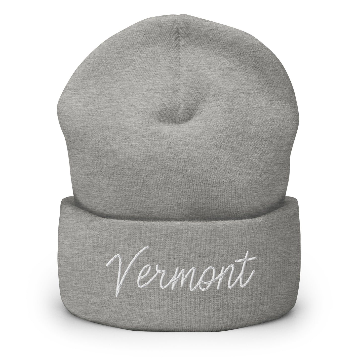 Vermont Retro Script Cuffed Beanie Hat
