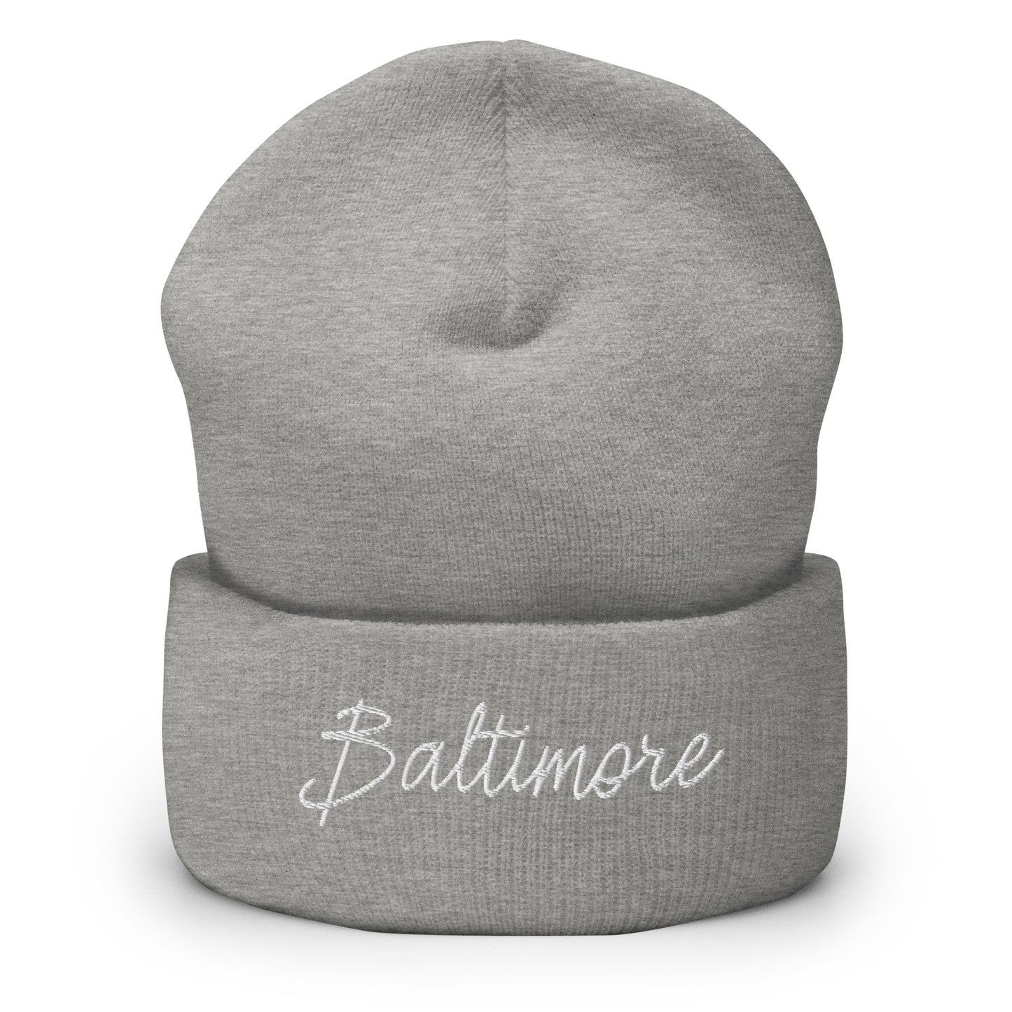 Baltimore Retro Script Cuffed Beanie Hat