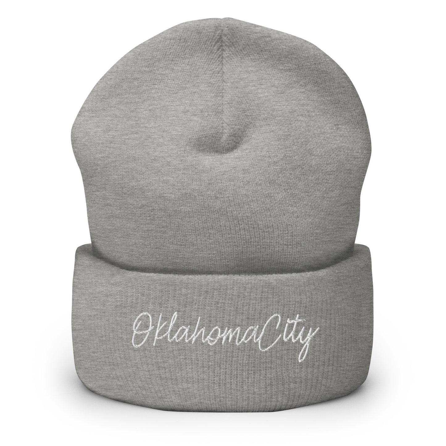 Oklahoma City Retro Script Cuffed Beanie Hat