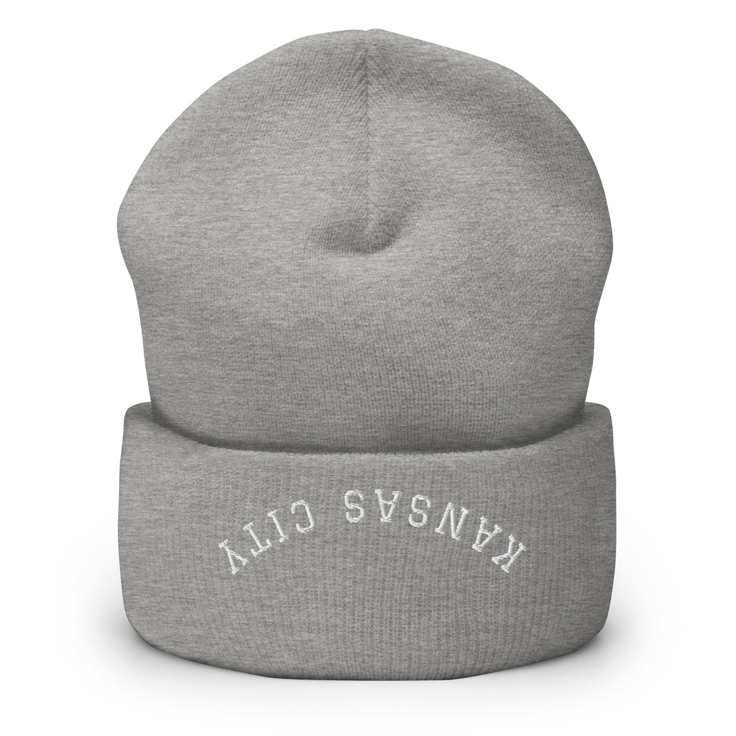 Kansas City Upside Down Arch Cuffed Beanie Hat