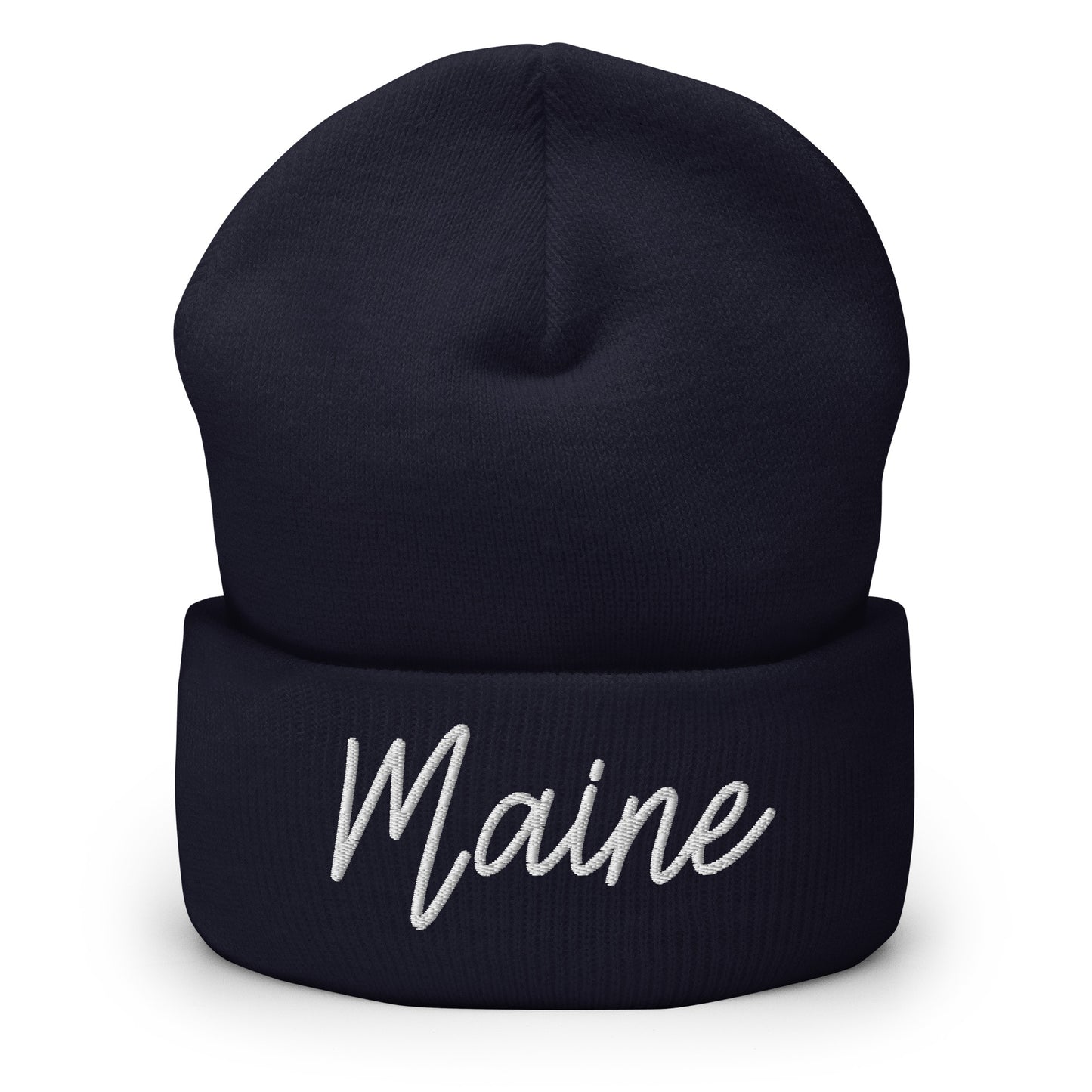 Maine Retro Script Cuffed Beanie Hat