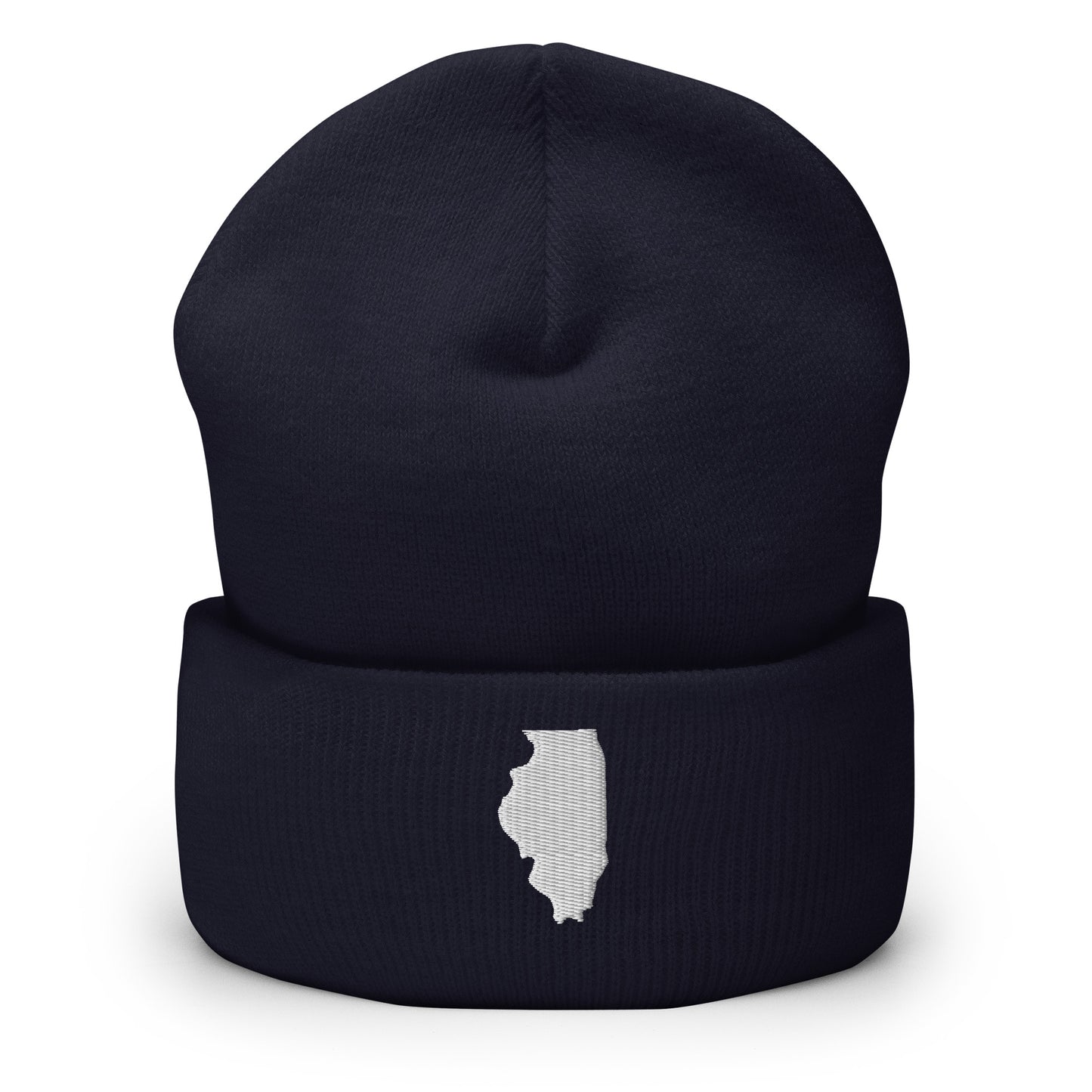 Illinois State Silhouette Cuffed Beanie Hat