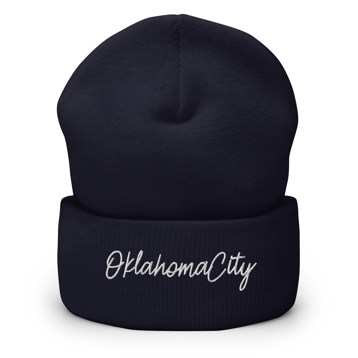 Oklahoma City Retro Script Cuffed Beanie Hat